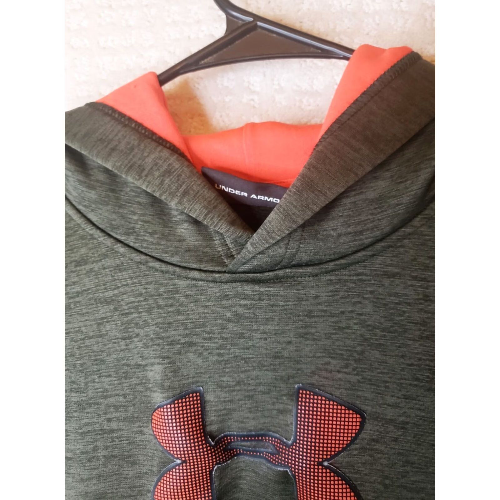 Under Armour Under Armour Men's Hoodie Fleece Lined Pullover Green Orange Camo Regular Fit Large Size US S / EU 44-46 / 1 - 5 Thumbnail