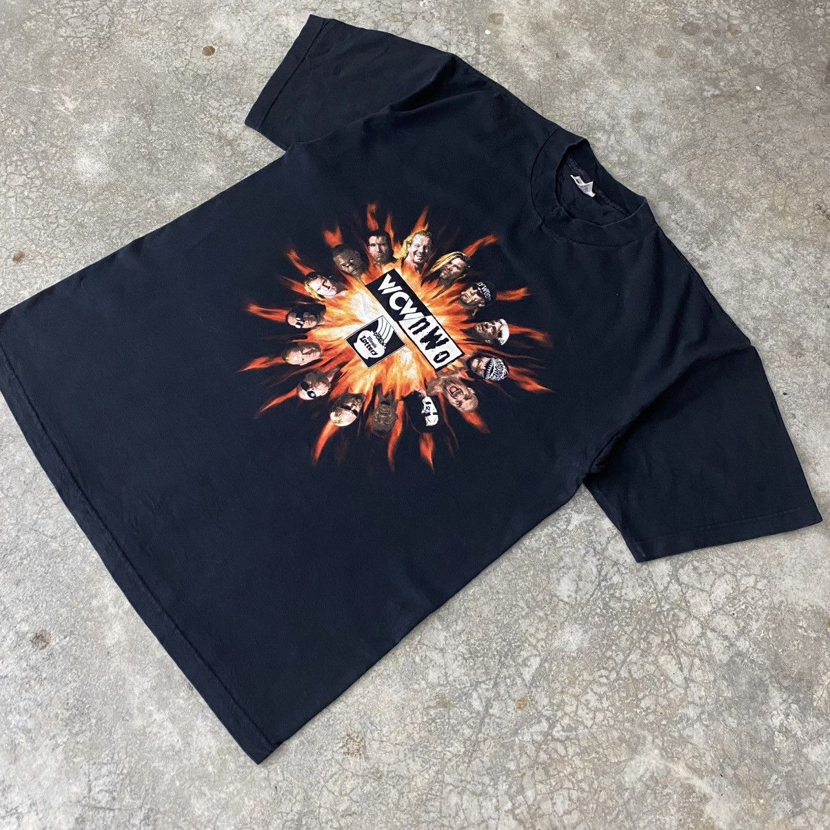 Vintage Vintage 1990’s WCW nWO Wrestlers Explotion Wresting Tee Size US XL / EU 56 / 4 - 4 Thumbnail