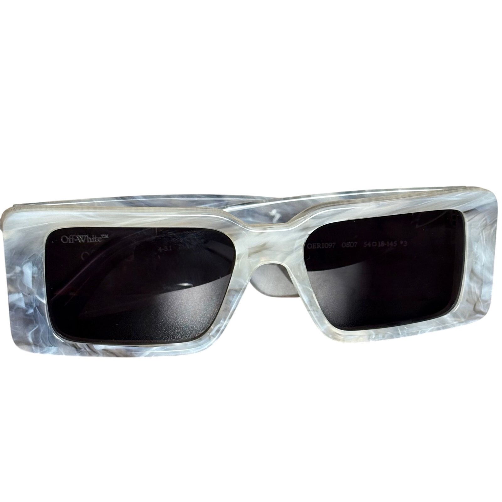 Off-White NEW Off-White Unisex Sunglasses - Milano, Marble Gray. Size ONE SIZE - 6 Thumbnail