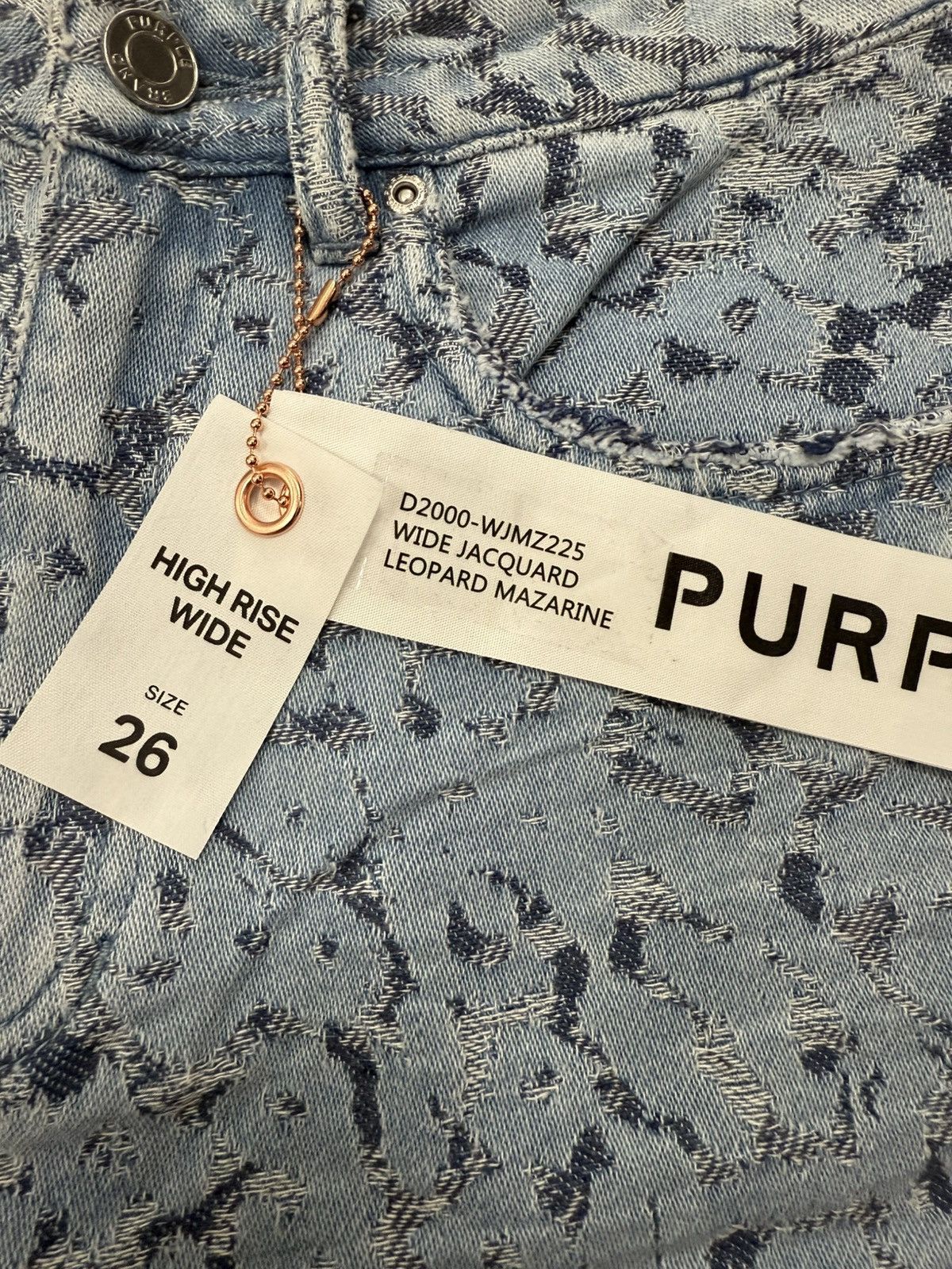 Other Purple Brand Jacquard Leopard Jeans Size 26" / US 2 / IT 38 - 2 Thumbnail