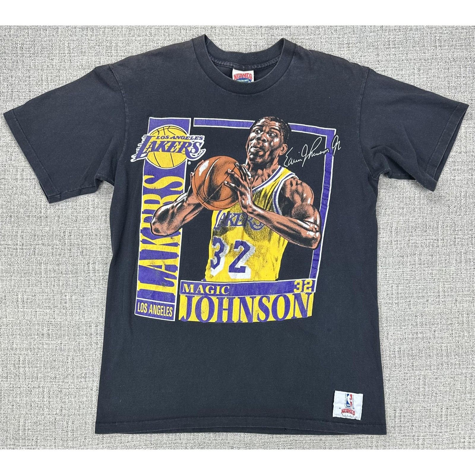 Nutmeg Los Angeles Lakers Shirt Sz L NBA Magic Johnson 90s Nutmeg Size US L / EU 52-54 / 3 - 1 Thumbnail