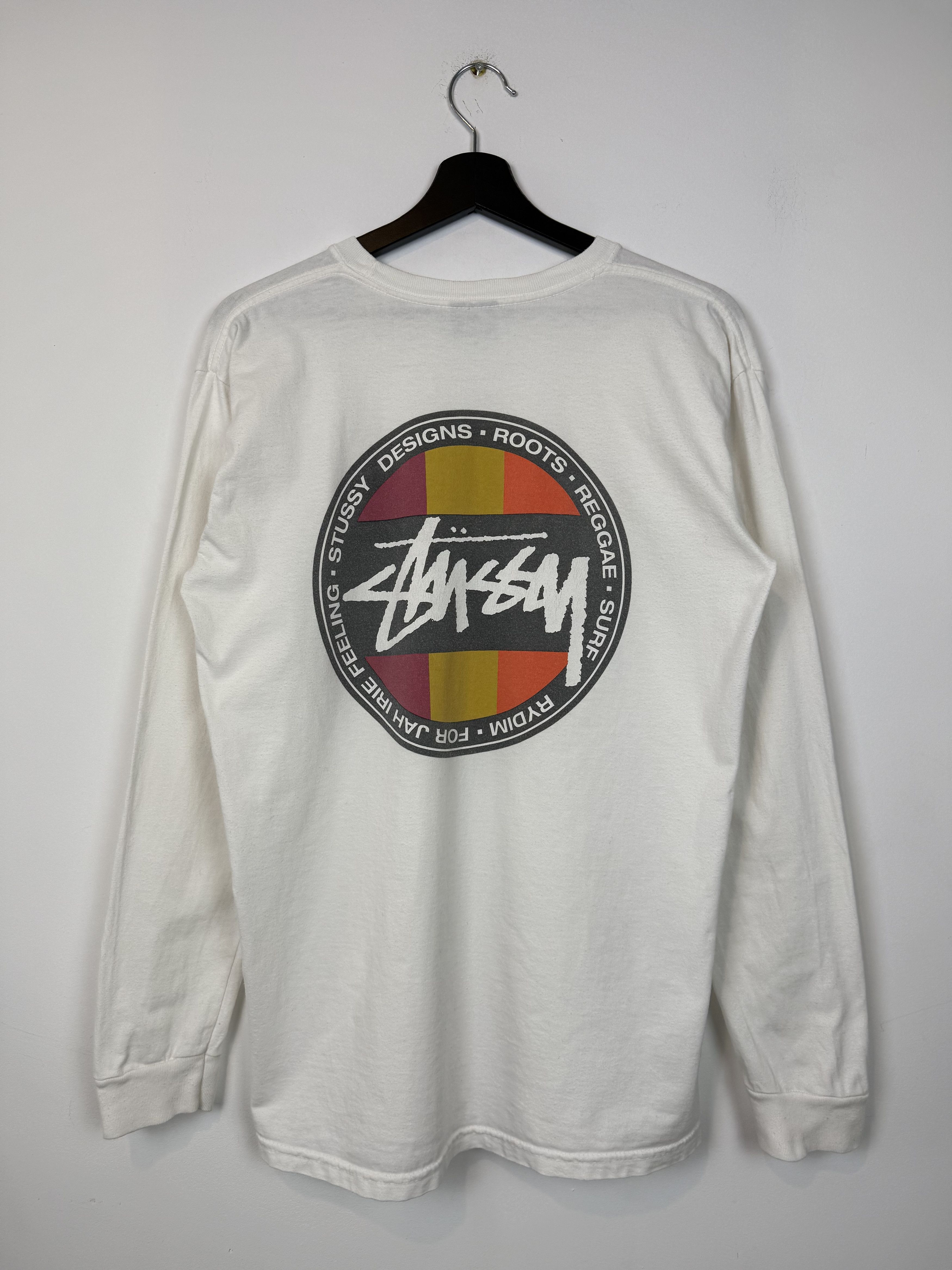 Stussy Stussy Classic Dot Pigment Dyed Long Sleeve White Size M Size US M / EU 48-50 / 2 - 3 Thumbnail