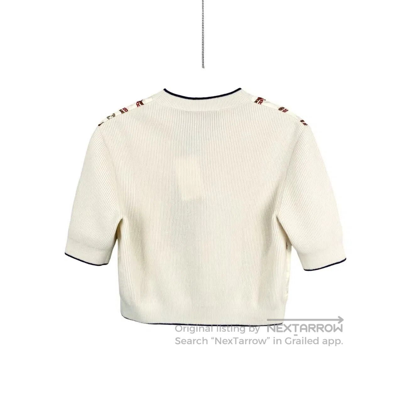 Gucci Guicci 24ss logo patchwork knit short-sleeve| Size M / US 6-8 / IT 42-44 - 2 Thumbnail