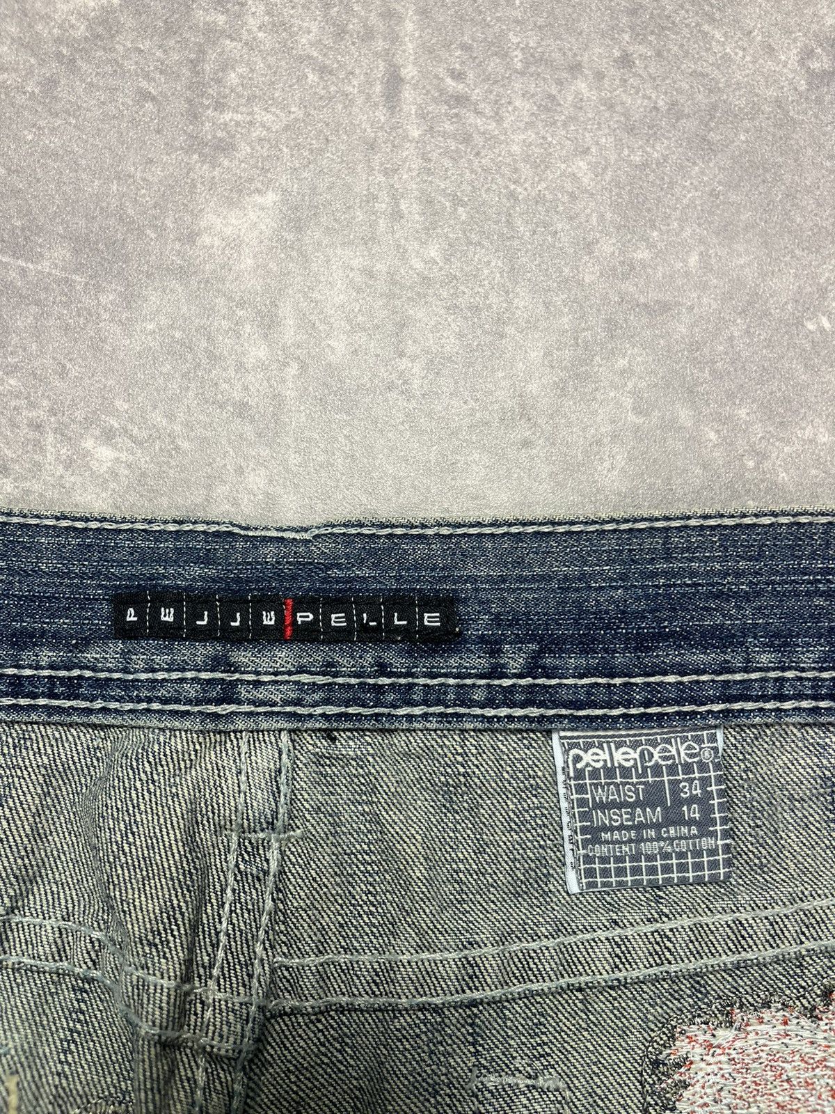 Pelle Pelle Pelle Pelle Y2K Embroidered Baggy Denim Shorts Jorts 34 36 Size US 34 / EU 50 - 6 Thumbnail