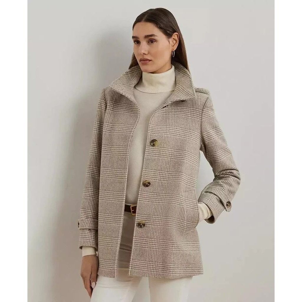 Lauren Ralph Lauren Lauren Ralph Lauren Houndstooth Wool Blend Coat Women 14 NWT Size XL / US 12-14 / IT 48-50 - 4 Thumbnail