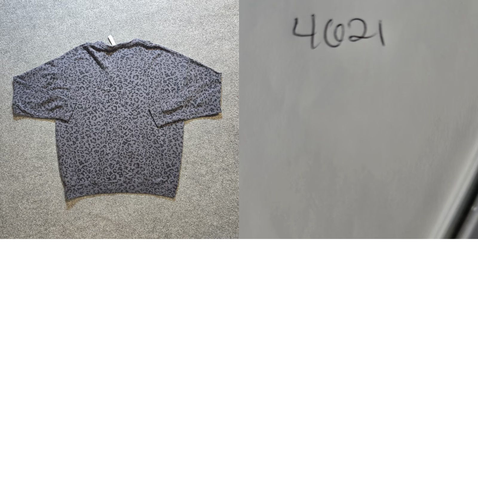 Athleta Athleta Top Women Small Gray Leopard Sweatshirt Crew Neck Long Sleeve Stretchy Shirt Size S / US 4 / IT 40 - 8 Thumbnail