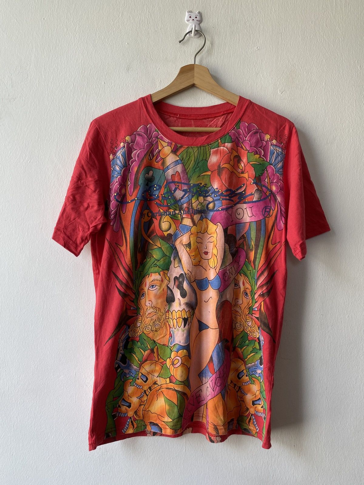 Christian Audigier × Ed Hardy × Japanese Brand Ed Hardy By Christian Audigier Naked Print T Shirt Size US M / EU 48-50 / 2 - 3 Thumbnail