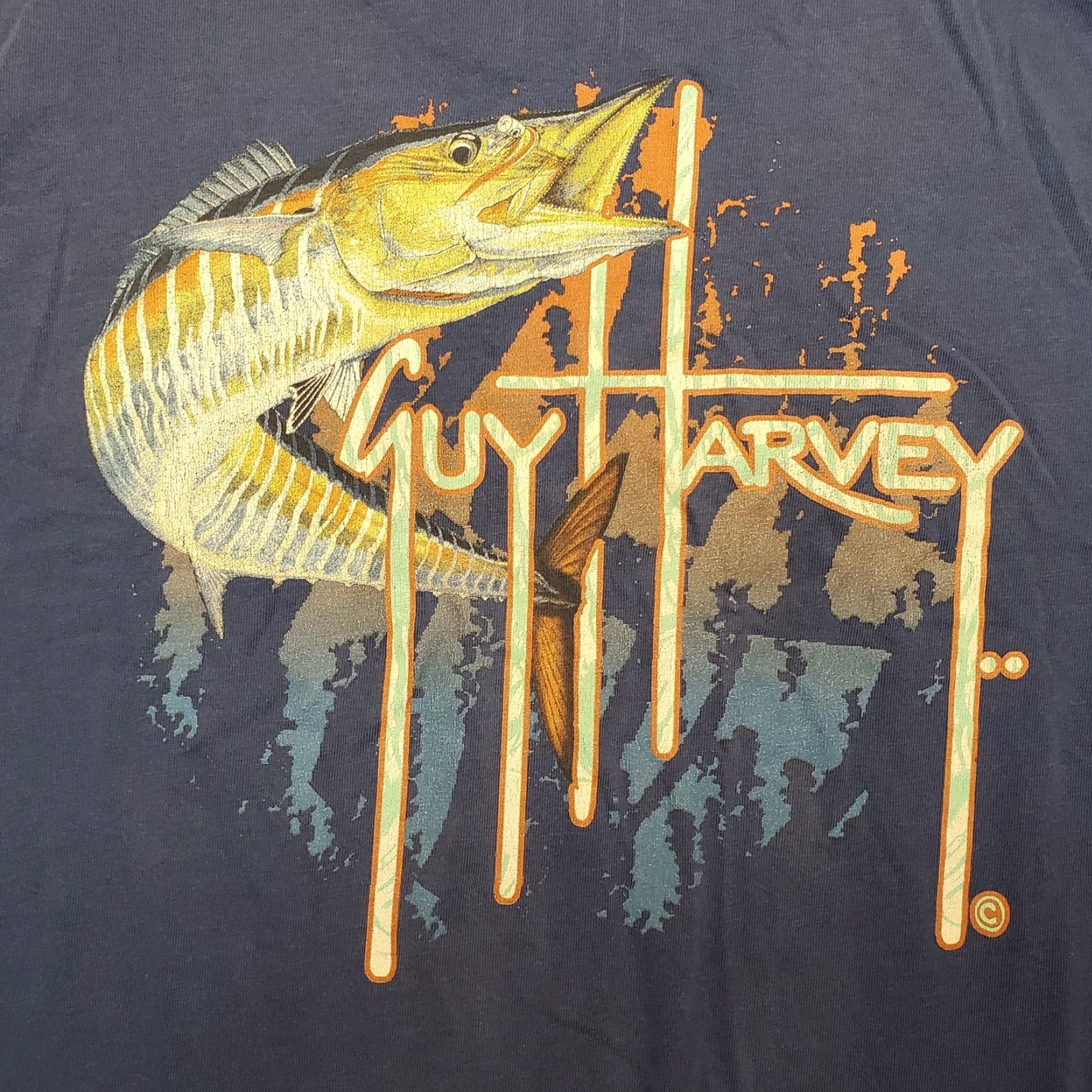Guy Harvey VINTAGE Guy Harvey Shirt Mens Medium Blue Saltwater Fishing Sportsman Nature TEE Size US M / EU 48-50 / 2 - 5 Thumbnail