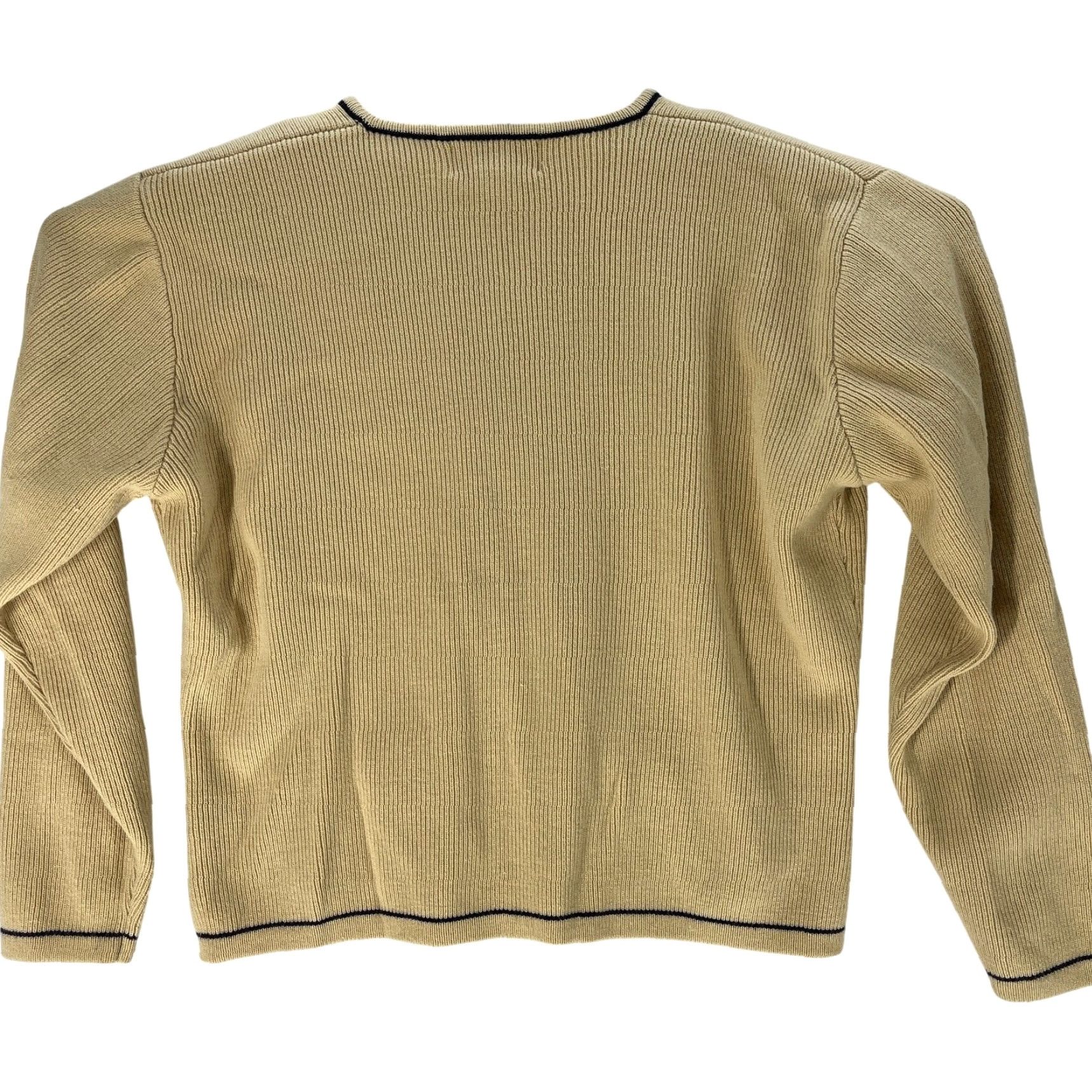 Vintage Rena Rowan Cardigan Sweater Womens M Mustard Long Sleeve V-Neck Tailored Classic Academia Preppy Demure 90s Inspired Size M / US 6-8 / IT 42-44 - 3 Thumbnail