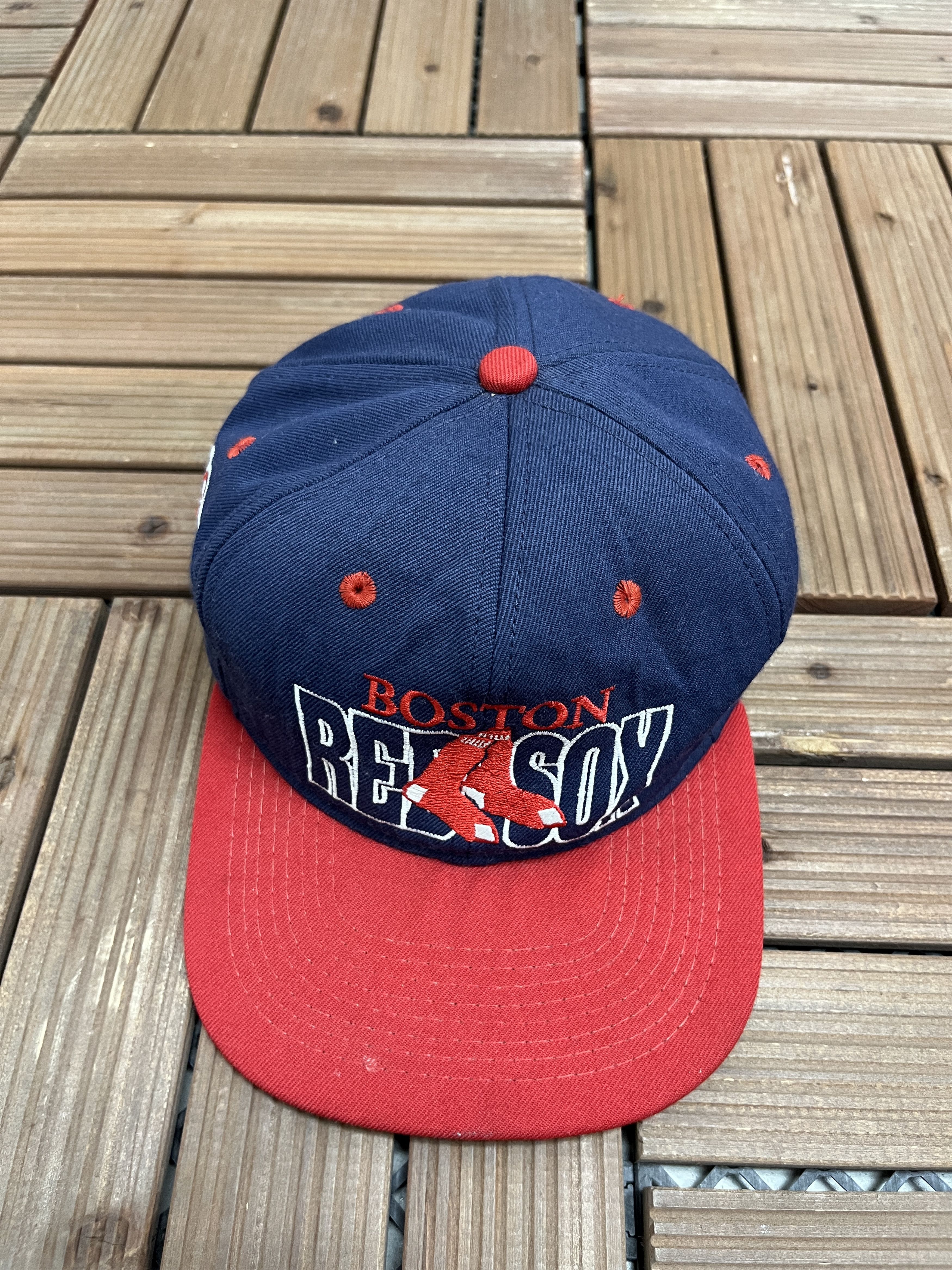 Vintage Boston Red Sox Vintage Snap Back Blue Hat Cap Size ONE SIZE - 2 Thumbnail