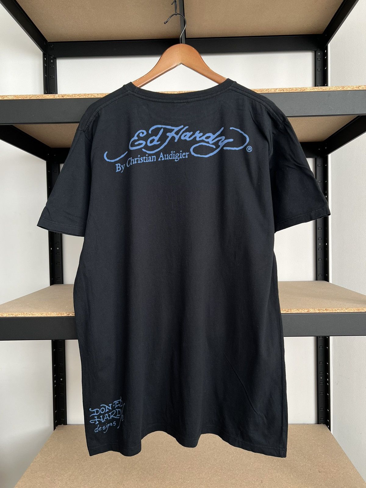 Ed Hardy Ed Hardy Christian Audigier Tattoo Streetwear Black T-shirt Size US XL / EU 56 / 4 - 3 Thumbnail