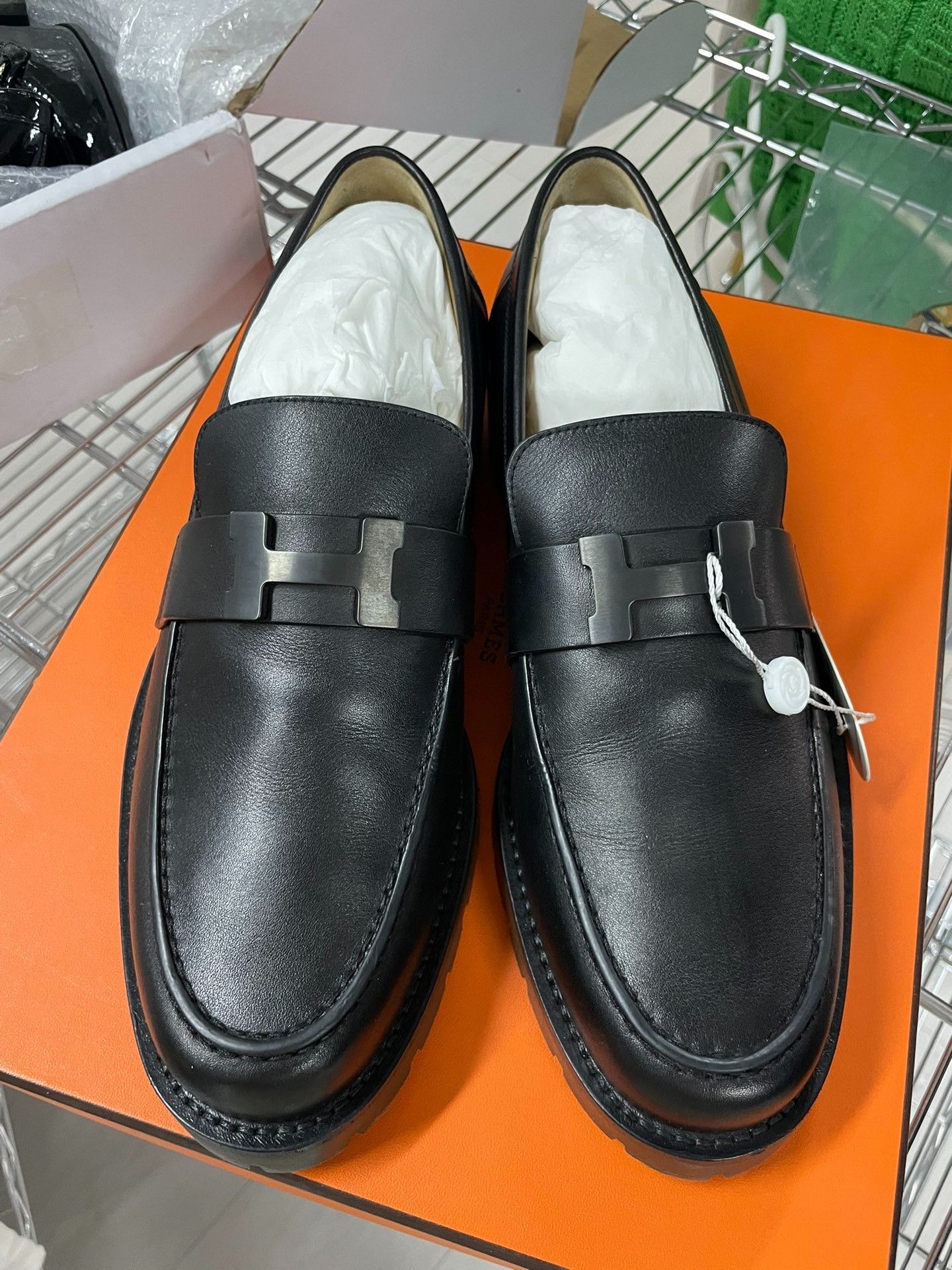 Hermes Hermes Leather Black Lowtop Sneakers 40 Men Size US 7.5 / EU 40-41 - 1 Thumbnail