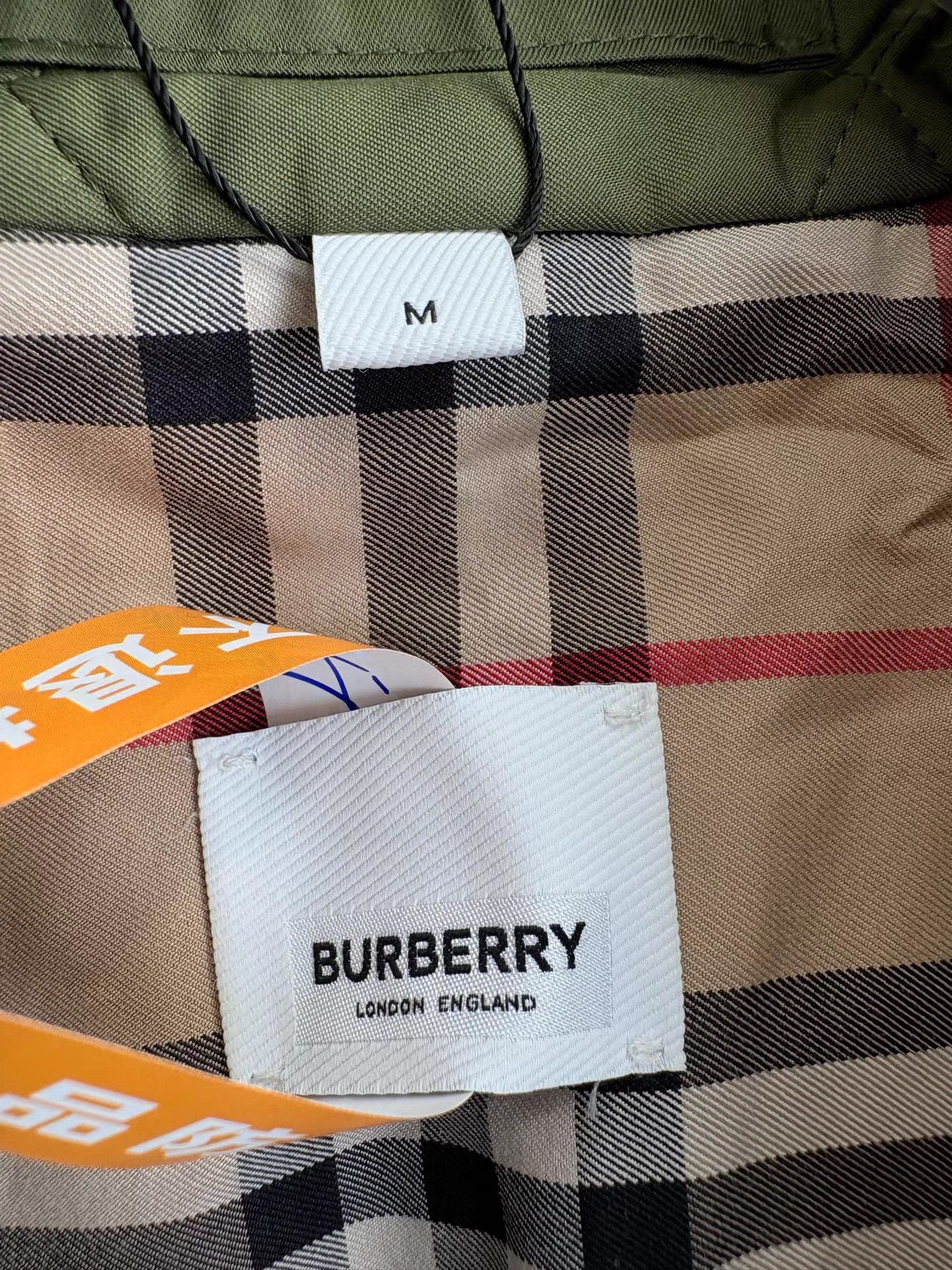 Burberry BURBERRY Khaki Green Check Lined Mid-Length Padded Coat Size US M / EU 48-50 / 2 - 4 Thumbnail