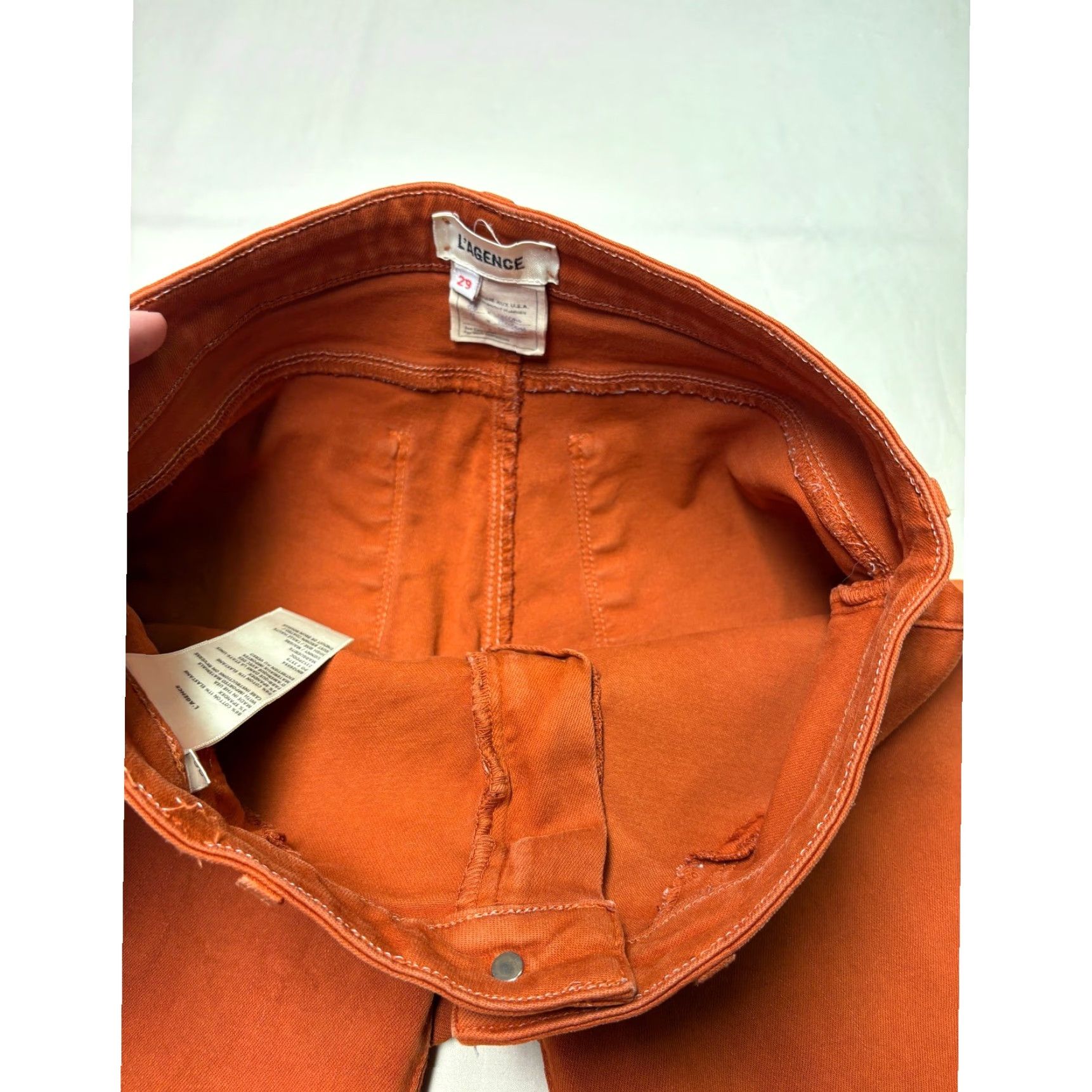 L'AGENCE L'AGENCE Marguerite High Rise Skinny Jeans Rust Brown Coated Size 29X28 Made USA Size 29" - 4 Thumbnail