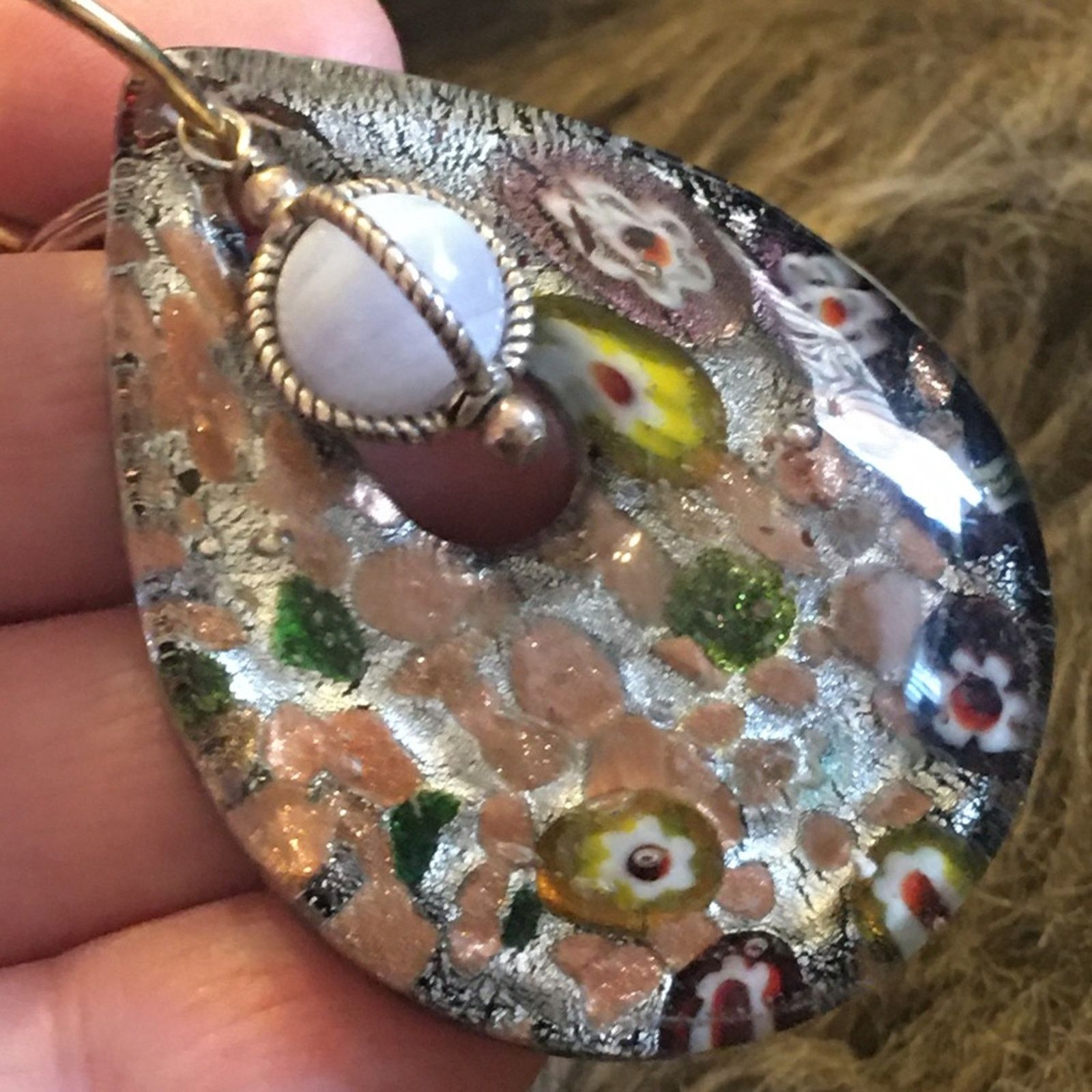 Handmade Vintage repurpose salvaged estate gem keychain Size ONE SIZE - 3 Thumbnail