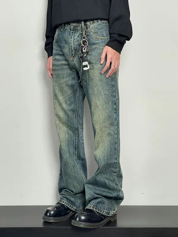 VIBE y2k washed faded denim flared jeans Size US 28 / EU 44 - 8 Thumbnail