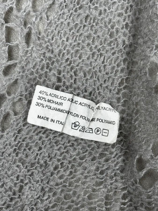 Vintage Massimo Rebecchi Mohair Grey Perfored Scarf Size ONE SIZE - 9 Thumbnail