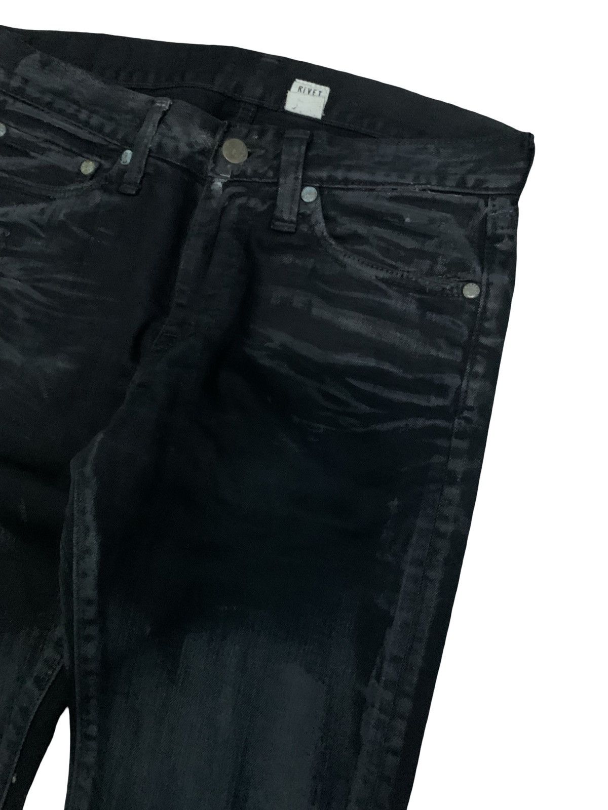 Le Grande Bleu (L.G.B.) 💥Archive Japanese Rivet Blue Splatter Wax Denim Size US 30 / EU 46 - 3 Thumbnail