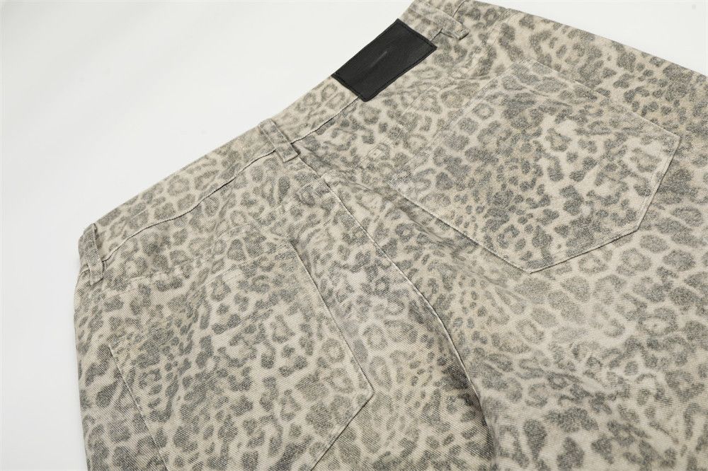 Vintage Retro men's distressed washed punk leopard loose trousers Size US 32 / EU 48 - 5 Thumbnail