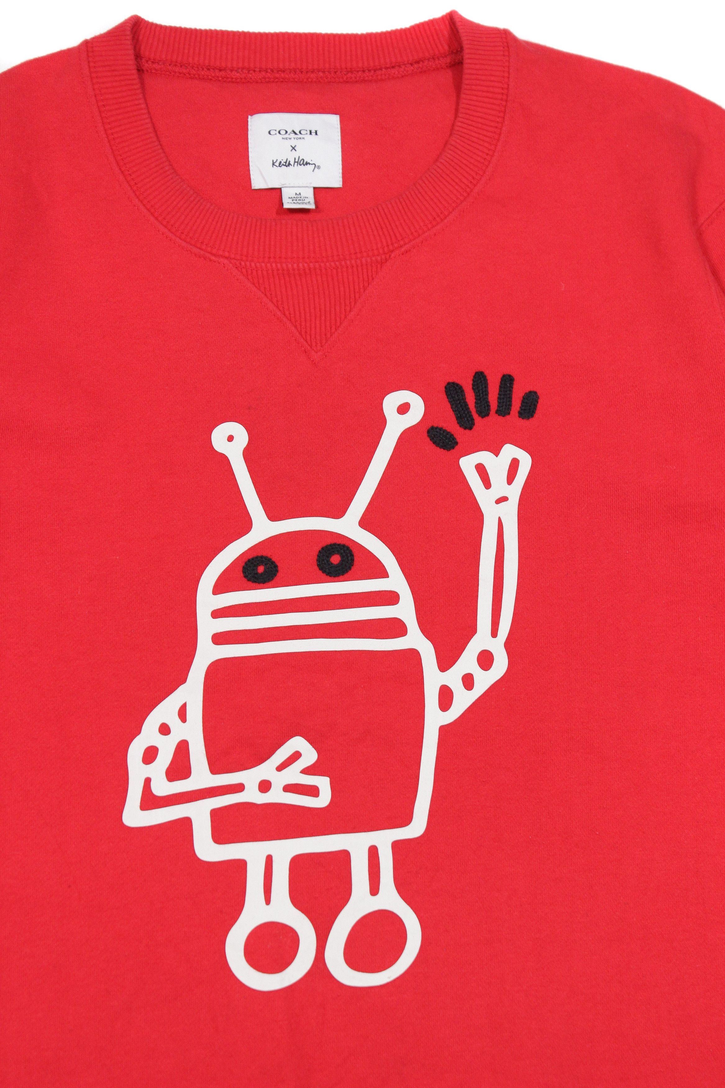 Coach × Keith Haring ROBOT Big Logo Sweatshirt Size US M / EU 48-50 / 2 - 3 Thumbnail