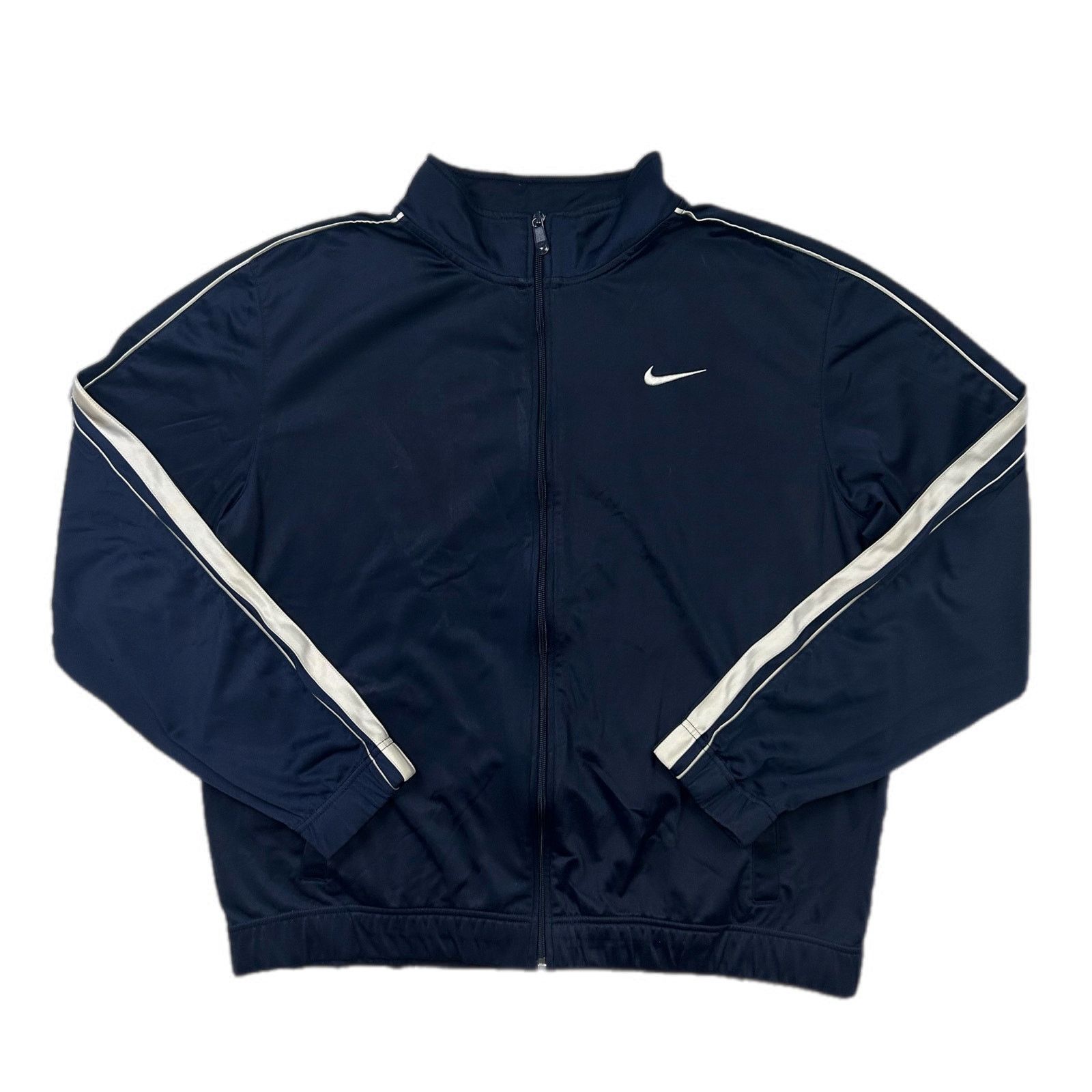 Nike Nike Track Jacket Striped Men's Activewear Zip-Up Blue Size US L / EU 52-54 / 3 - 1 Thumbnail
