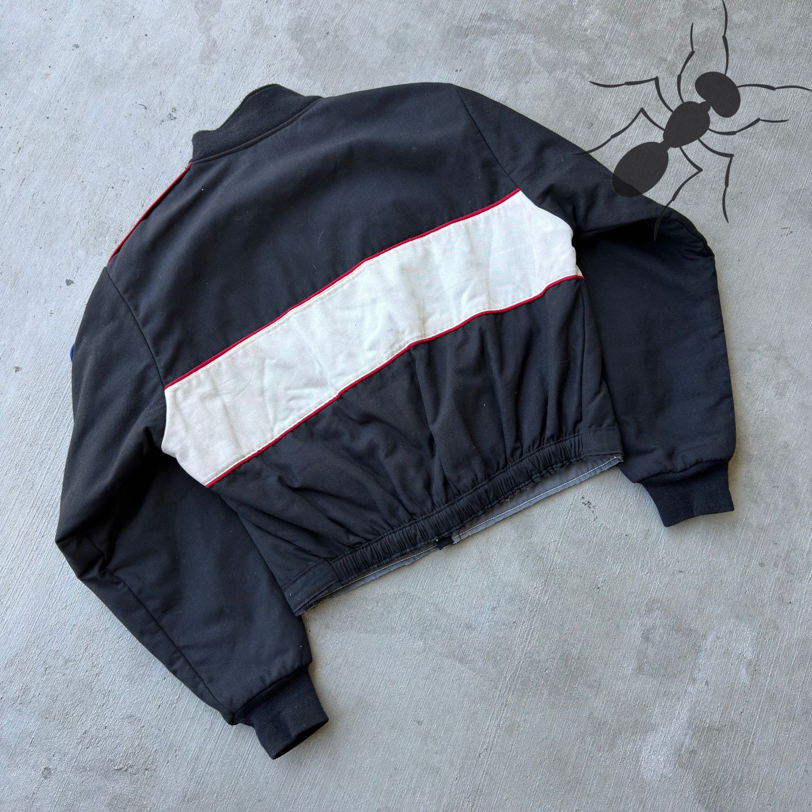 NASCAR × Vintage Black / white cropped racing work wear jacket Size US L / EU 52-54 / 3 - 6 Thumbnail