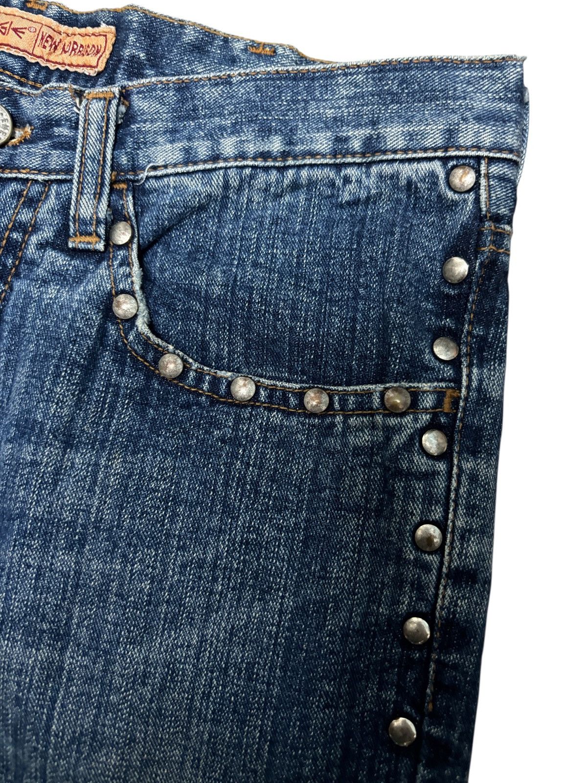 Energie Y2K Energie Italy Studded Flare Denim Jeans Size 29" - 3 Thumbnail