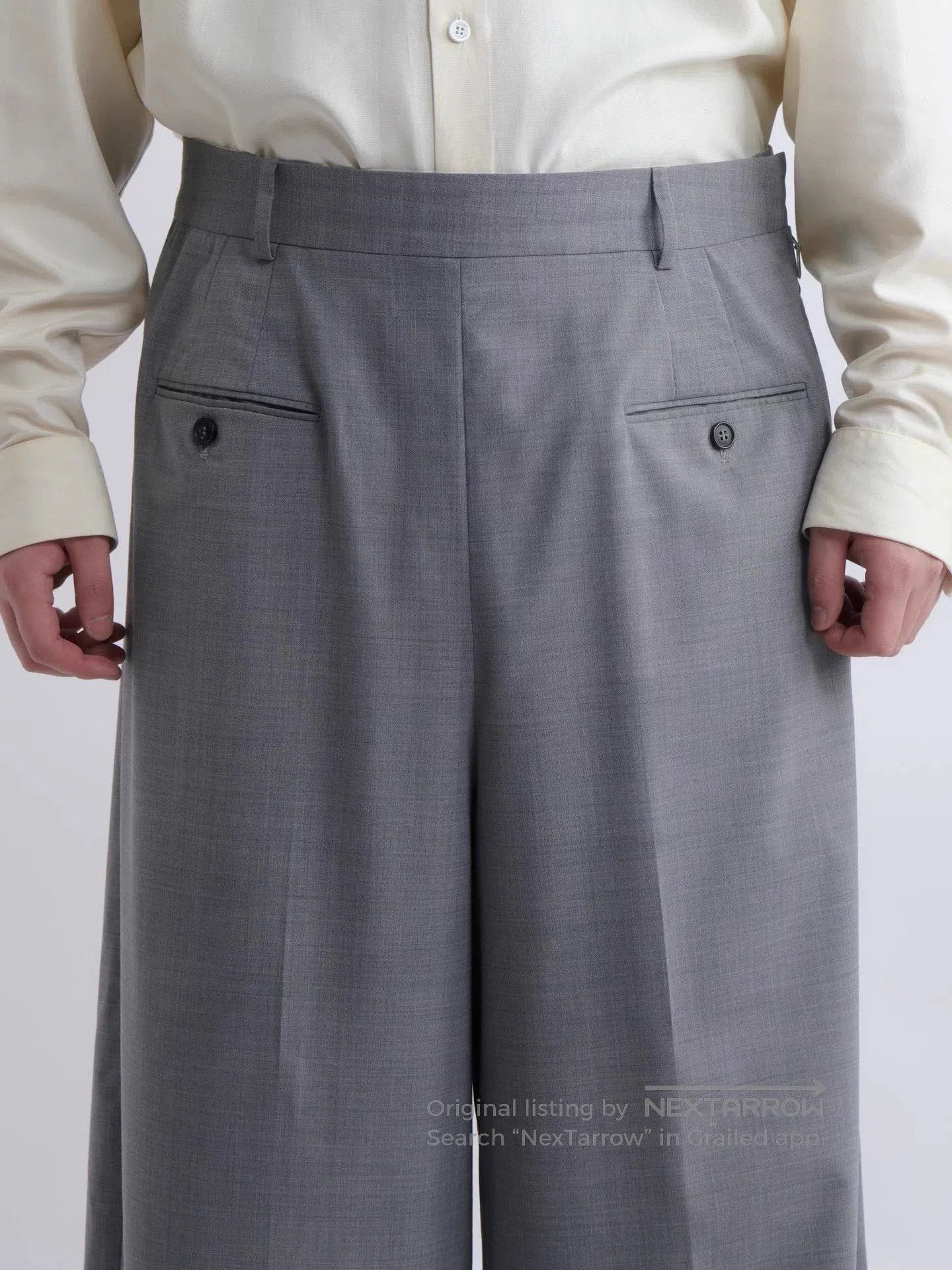Hed Mayner Gray Wide-Leg Casual Pants Size 32. Size US 32 / EU 48 - 7 Thumbnail