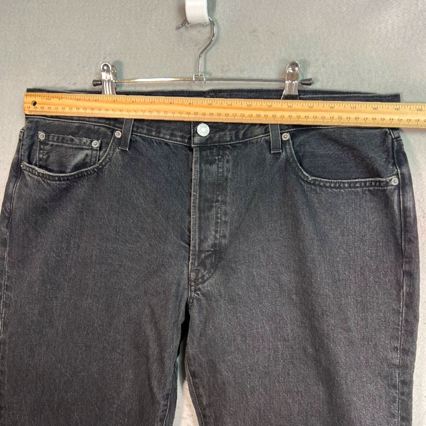 Edwin Edwin Womens 33 Black Jeans Straight Leg Denim Cotton 5-Pocket Modern Fit Womens Jeans Size 24" / US 00 / IT 34 - 5 Thumbnail