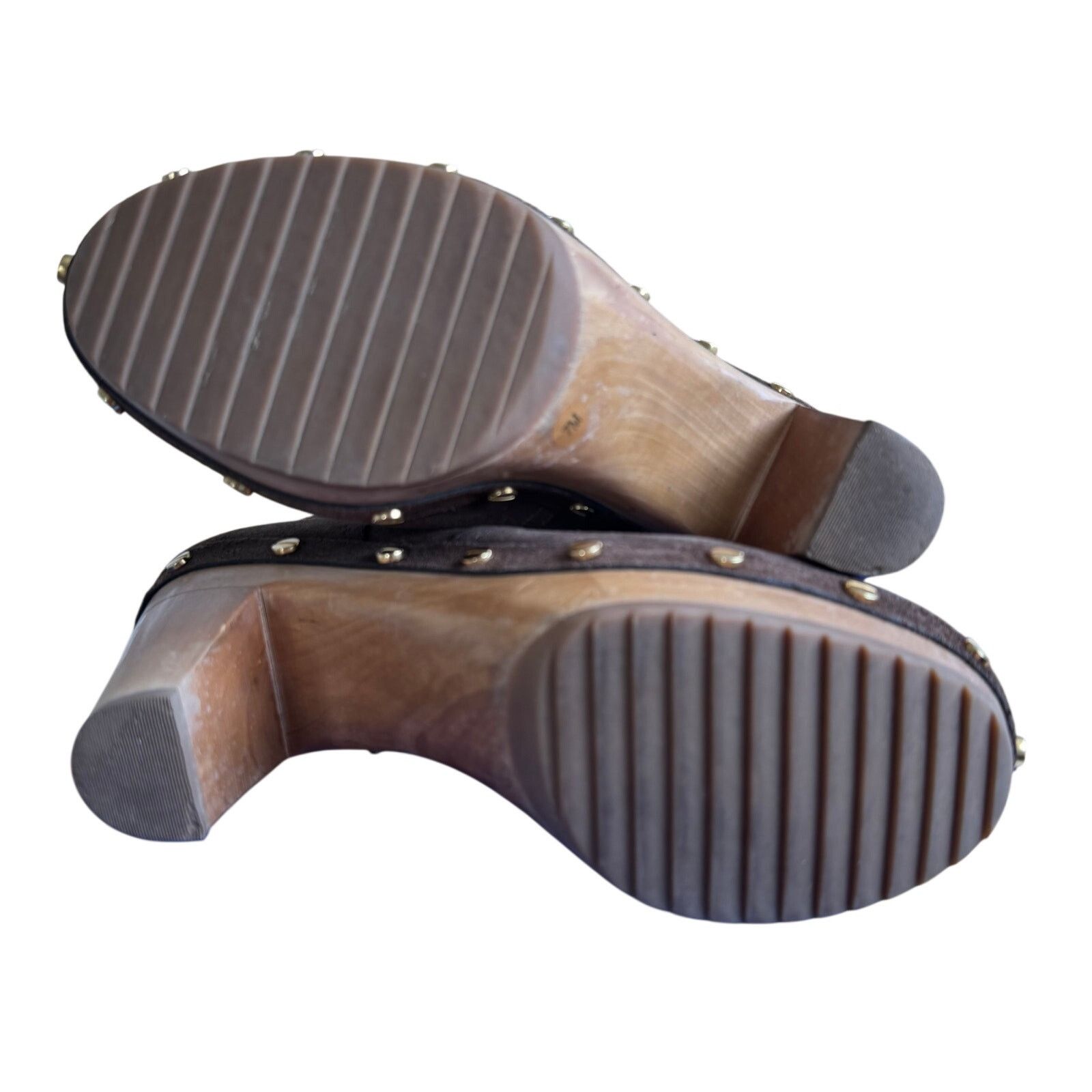 Tory Burch Tory Burch Ginevra Brown Suede Clog Studded Ankle Booties Size US 7 / IT 37 - 5 Thumbnail