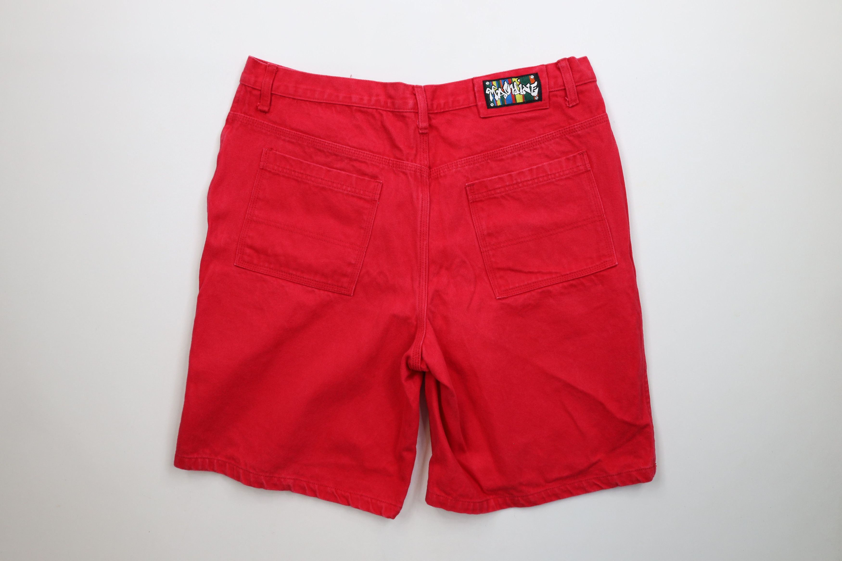 Vintage Vintage 90s Toy Machine Skateboard Denim Jean Shorts Red Size US 40 / EU 56 - 9 Thumbnail