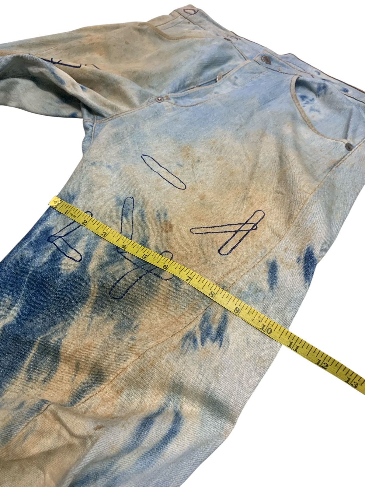 Levi's Vintage Clothing Rare Levi's Engineered Jeans Acid Washed Printed Mens Jeans Size US 35 - 19 Thumbnail