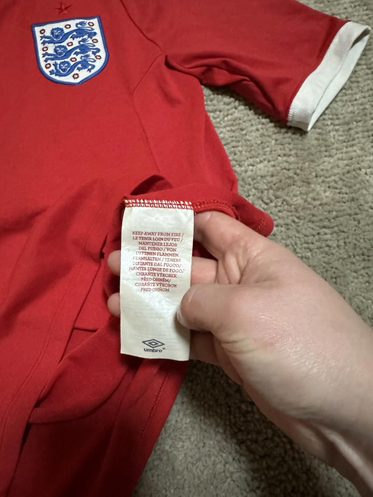 Umbro Rooney #10 England 2010-2012 Football Jersey Away Shirt 36 Size ONE SIZE - 5 Thumbnail