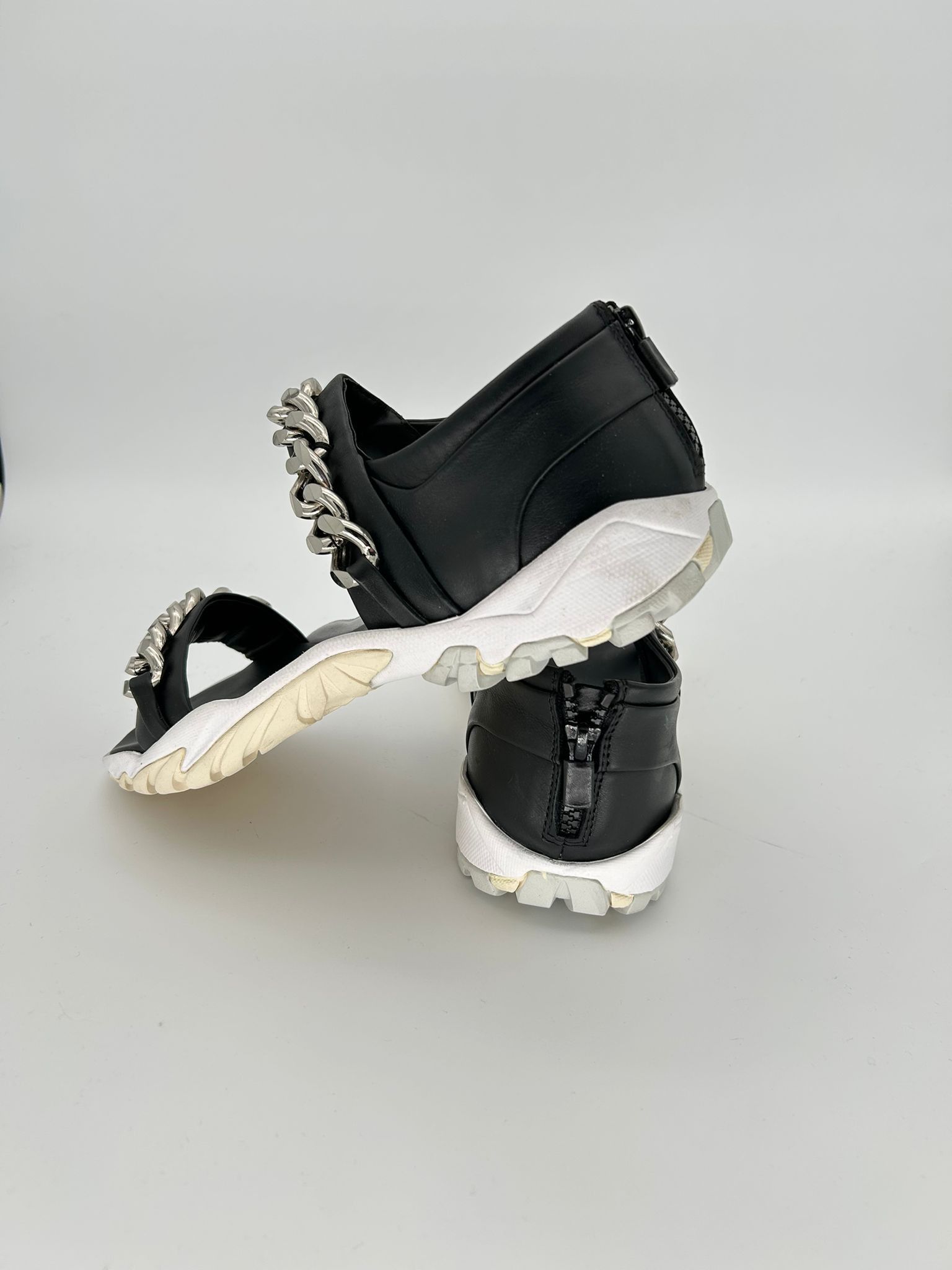 Givenchy Givenchy Black Leather Chain-Embellished Sandals Size US 9 / EU 42 - 5 Thumbnail