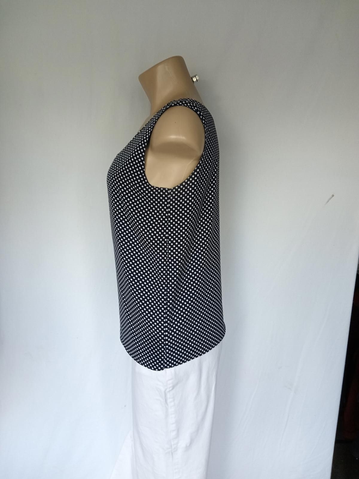 Designer Chic Polka Dot Sleeveless Top Size L / US 10 / IT 46 - 2 Thumbnail