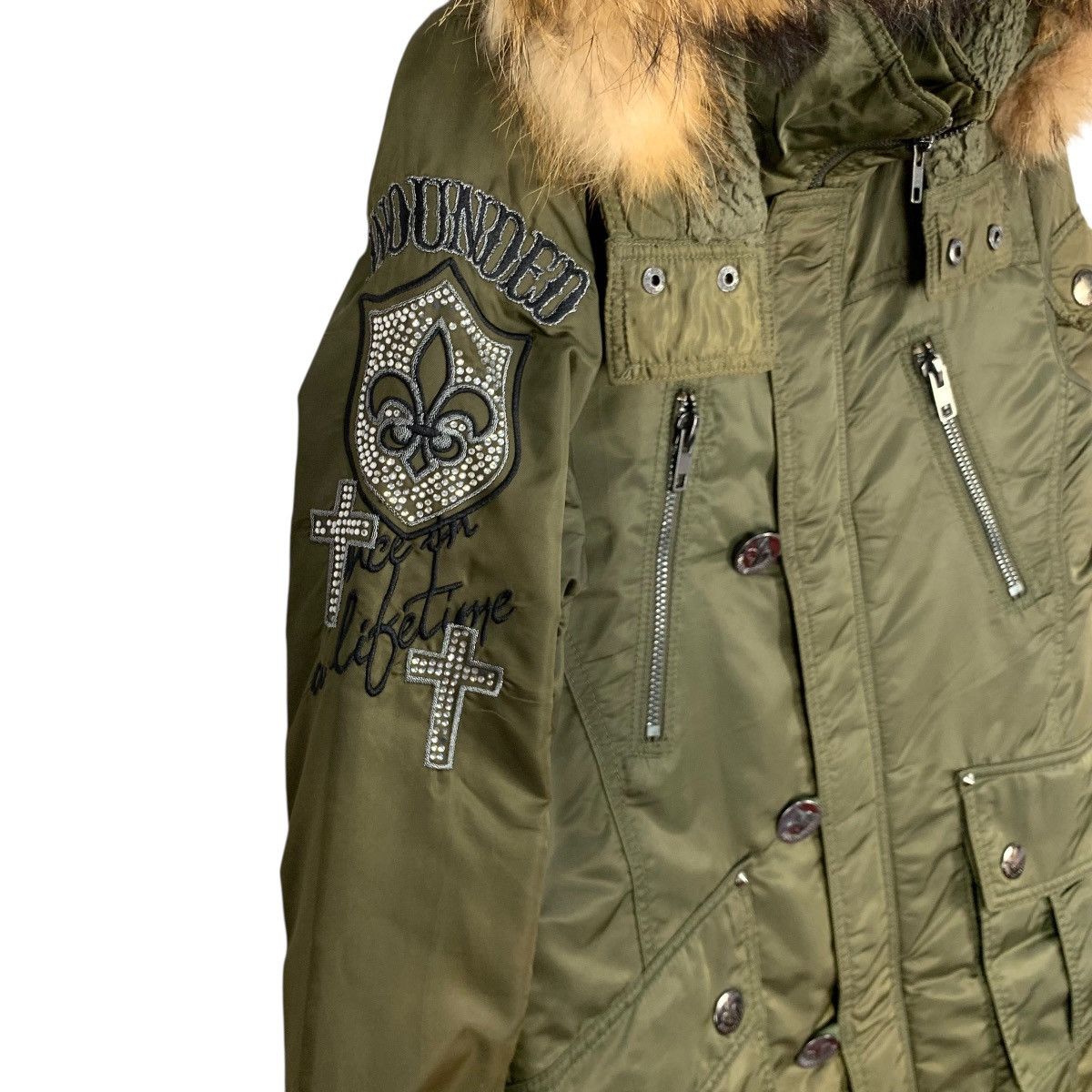 If Six Was Nine Vintage Ghost Of Harlem Parka Jacket FauxFur Hoodie Military Size US S / EU 44-46 / 1 - 8 Thumbnail