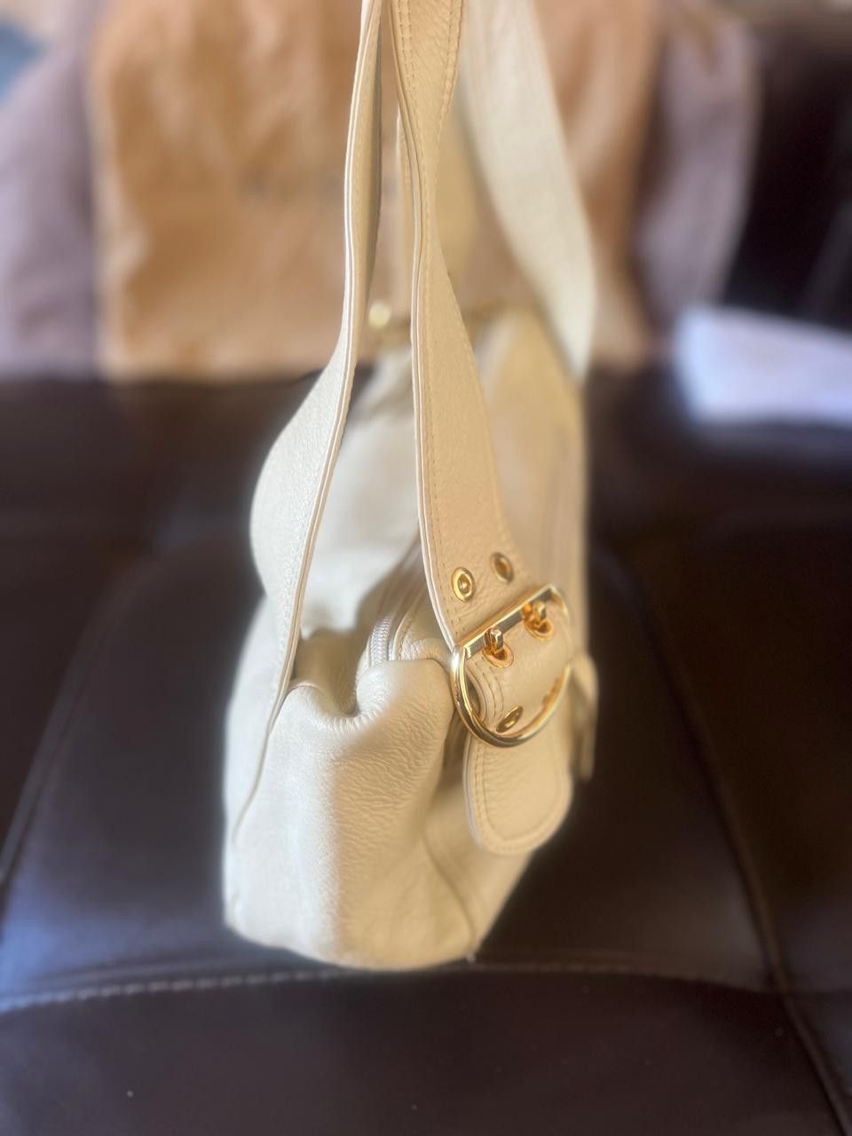 Other Dissona Cream Leather Bag – Everyday Tote/Shoulder Style Size ONE SIZE - 7 Thumbnail