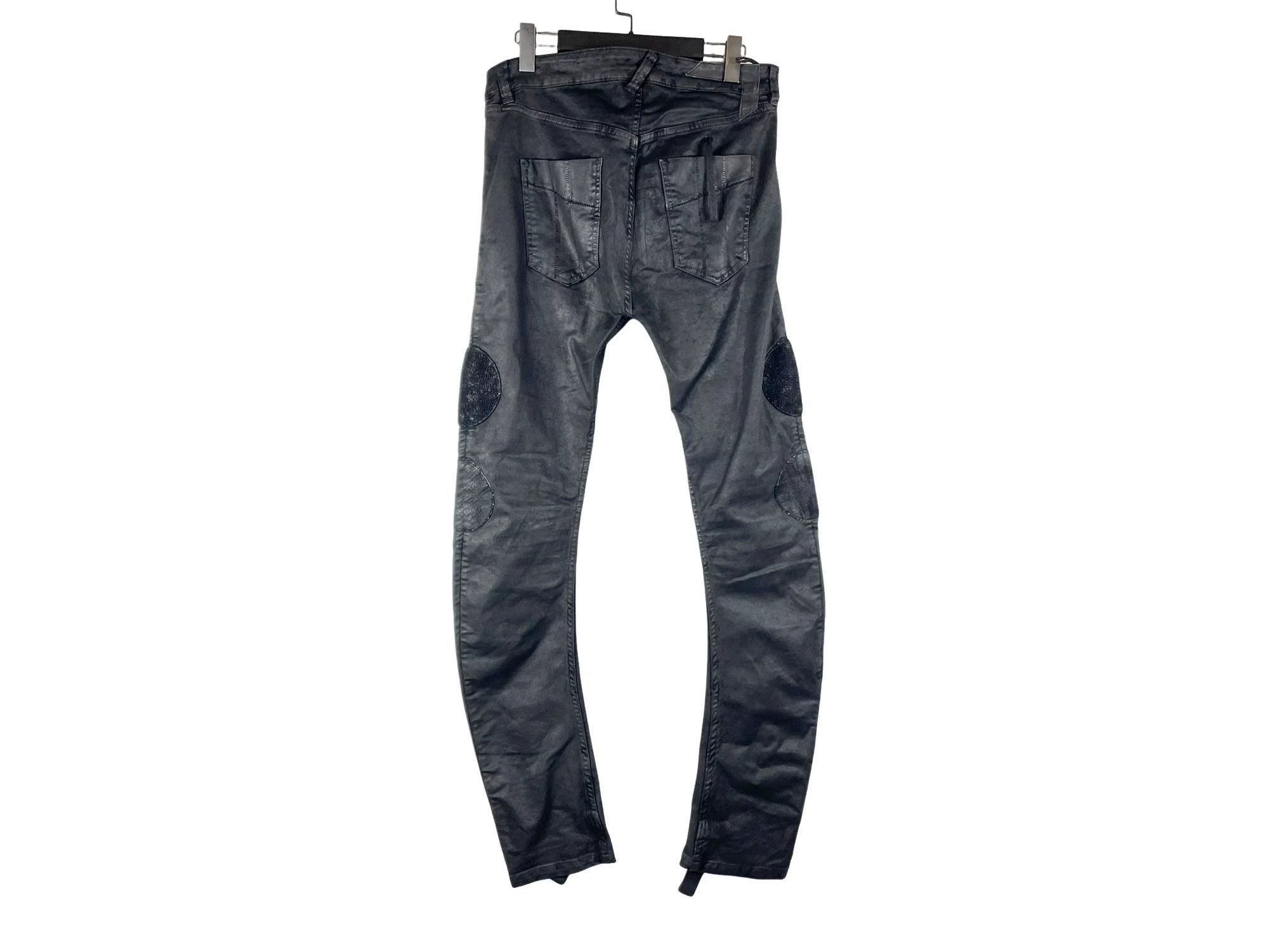 11 By Boris Bidjan Saberi 11 By BBS Waxed Crescent Cut Avant-Garde Pants L 95 New Size US 34 / EU 50 - 2 Thumbnail