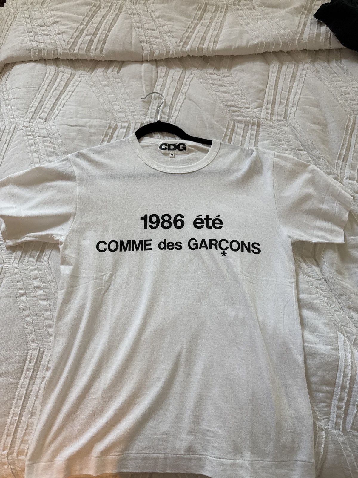 激レアSサイズ COMME des GARÇONS 1986 Tシャツ ホワイト CDG × Comme des Garcons CDG T-shirt 1986 COMME des GARCONS