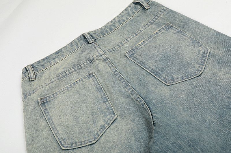 Jean American casual distressed washed blue jeans Size US 32 / EU 48 - 5 Thumbnail