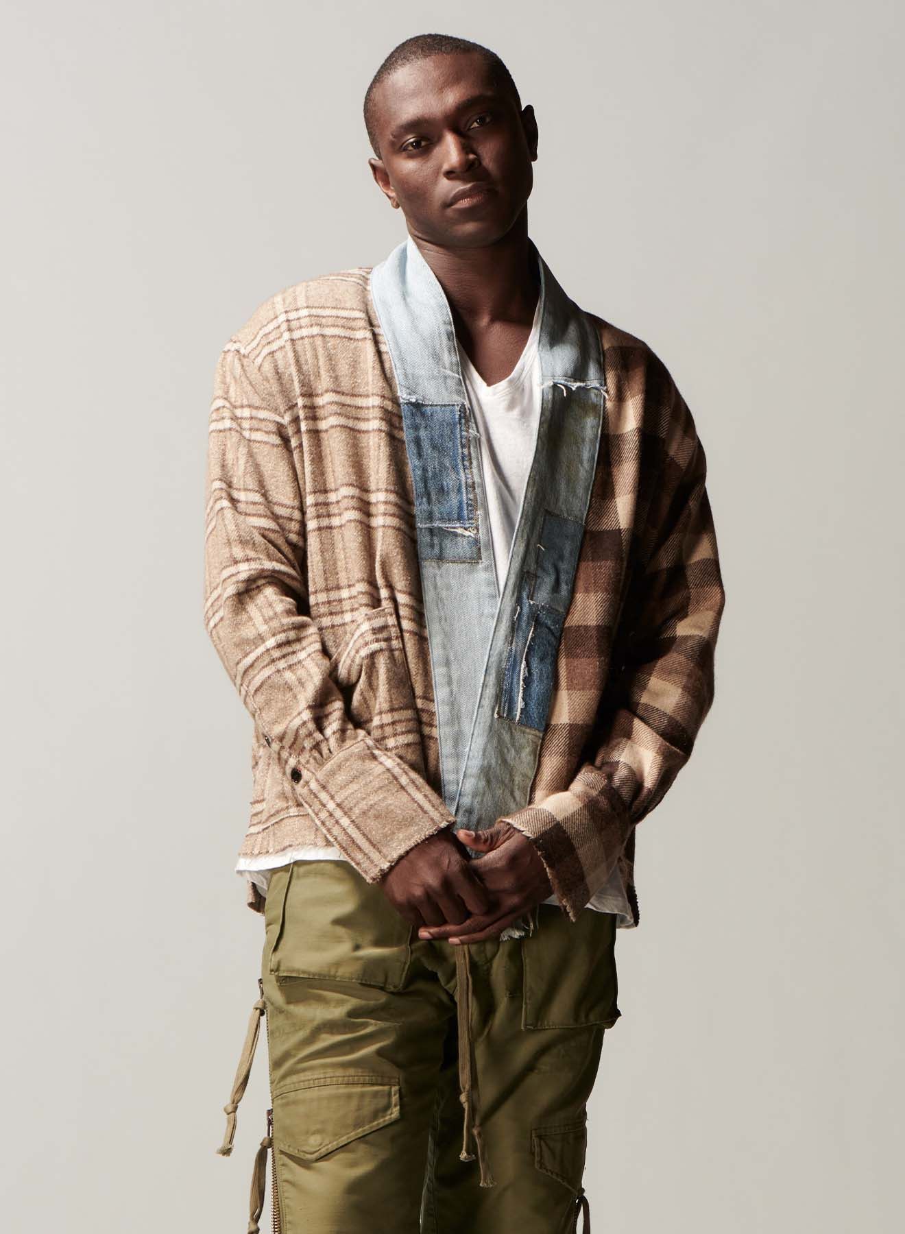 Greg Lauren Greg Lauren Brown Split GL 1 Kimono Jacket Size US S / EU 44-46 / 1 - 1 Thumbnail