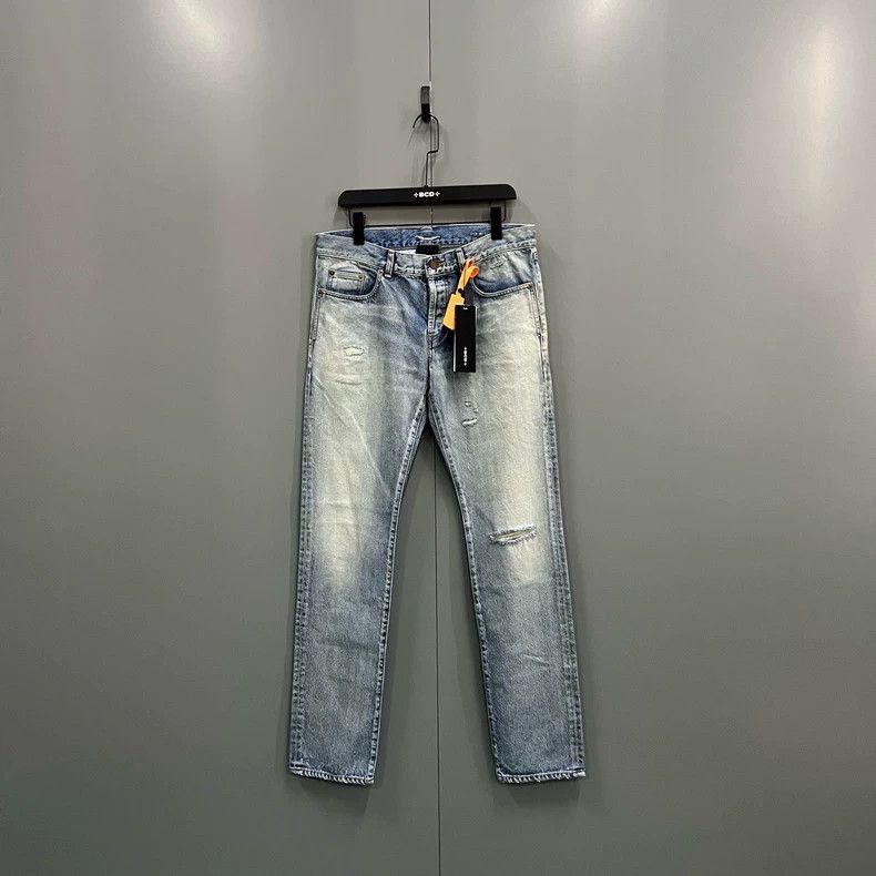 Saint Laurent Paris Saint Laurent Blue Distressed Denim Pa