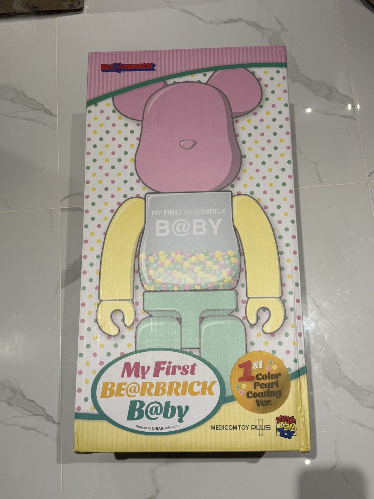 Medicom Toy My First Bearbrick Baby 1st Color Pearl Coating 1000% Size ONE SIZE - 6 Thumbnail