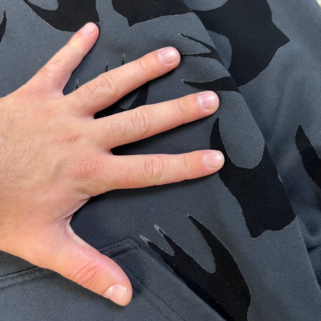 McQ Alexander McQueen Alexander McQueen Swallows Velour Multilogo Luxury Hoodie Size US S / EU 44-46 / 1 - 4 Thumbnail