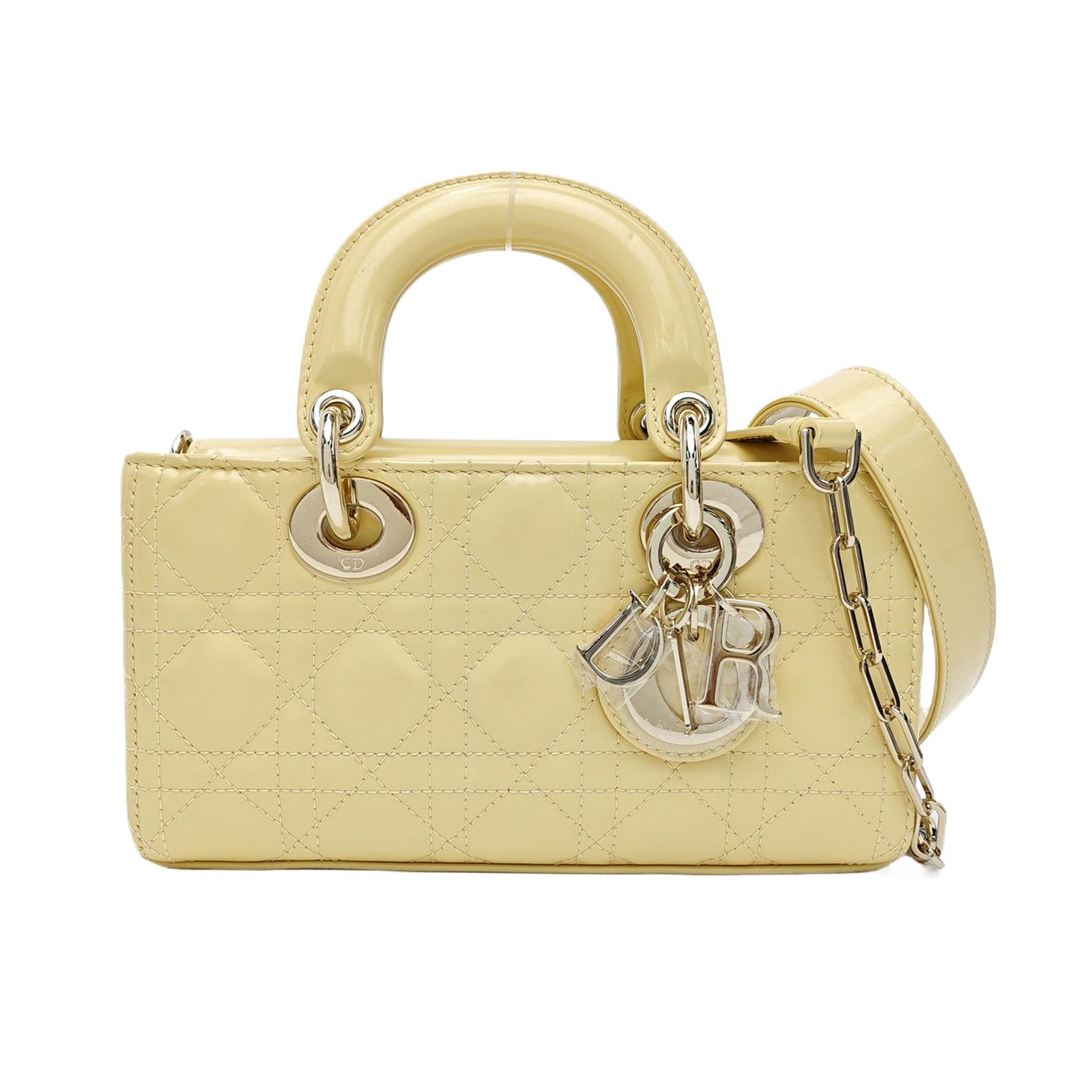 Dior Dior Lady D-Joy Patent Leather Quilted Handbag Size One Size Size ONE SIZE - 1 Thumbnail
