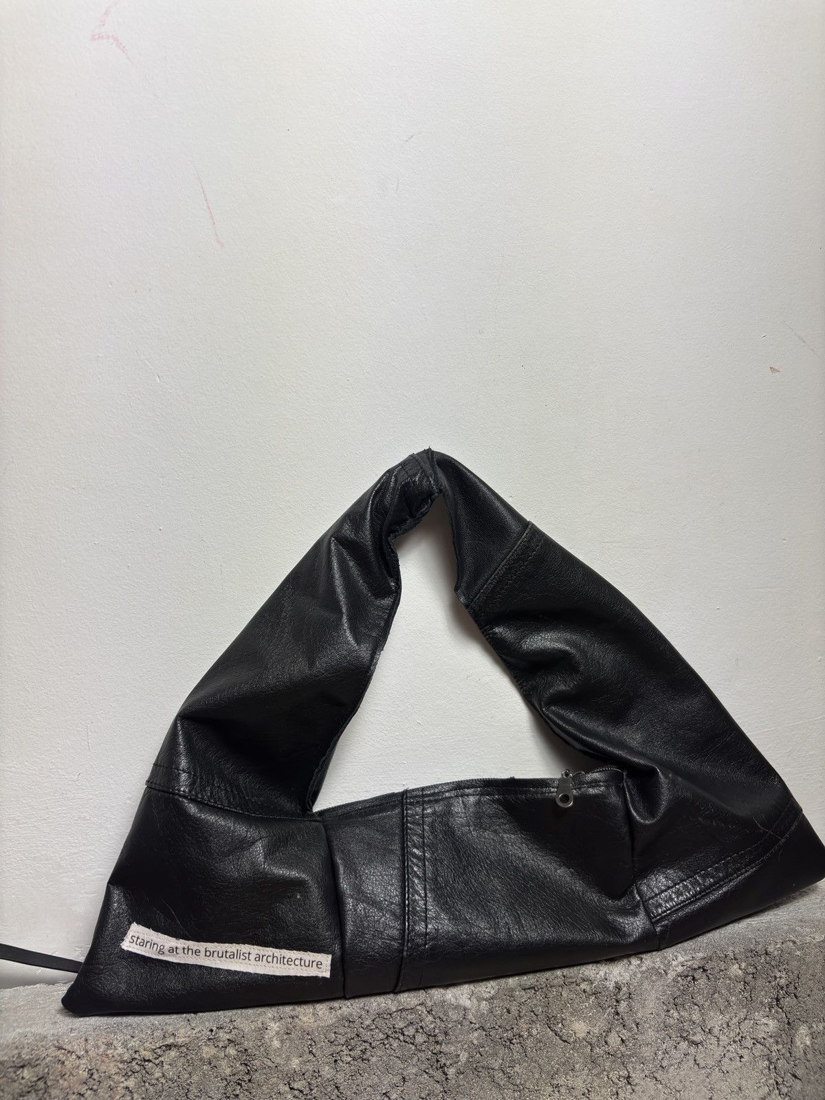 Designer Hobo leather bag black avant garde Size ONE SIZE - 4 Thumbnail