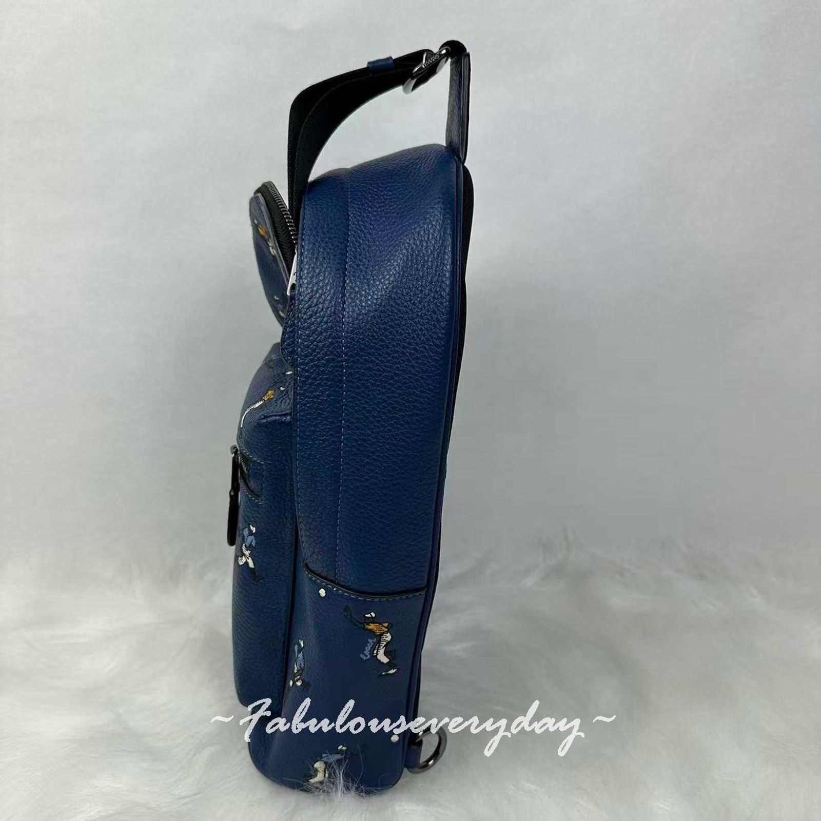 Coach Coach MENS West Pack Baseball Print Leather/Deep Blue Sports Size ONE SIZE - 2 Thumbnail