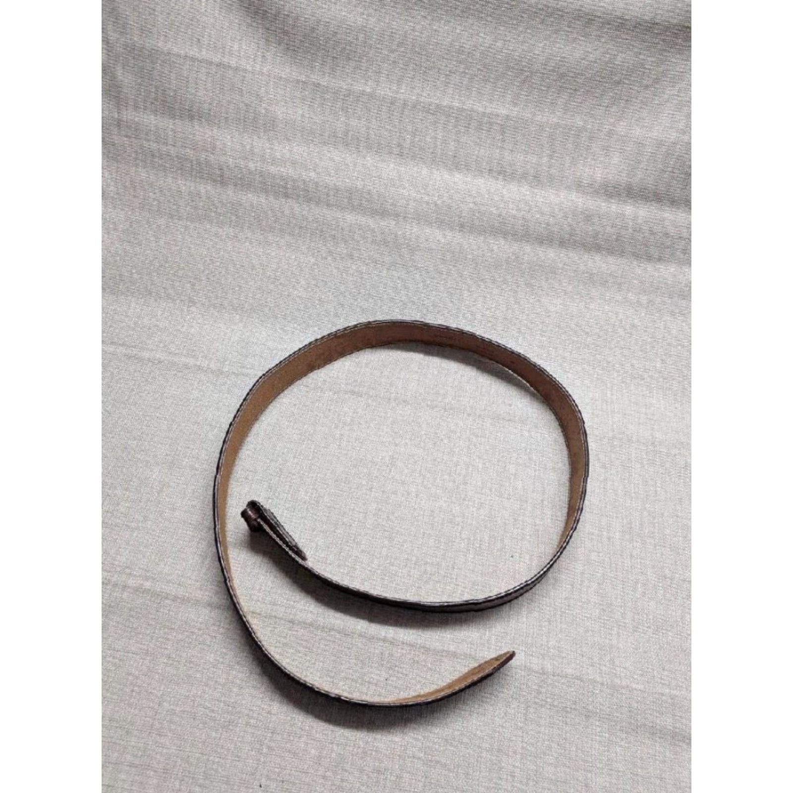 Vintage VINTAGE Western Belt 1-1/2" Basketweave Tooled Buckle West 46 Brown Leather Cowboy Belt Mens Size 46 - 6 Thumbnail