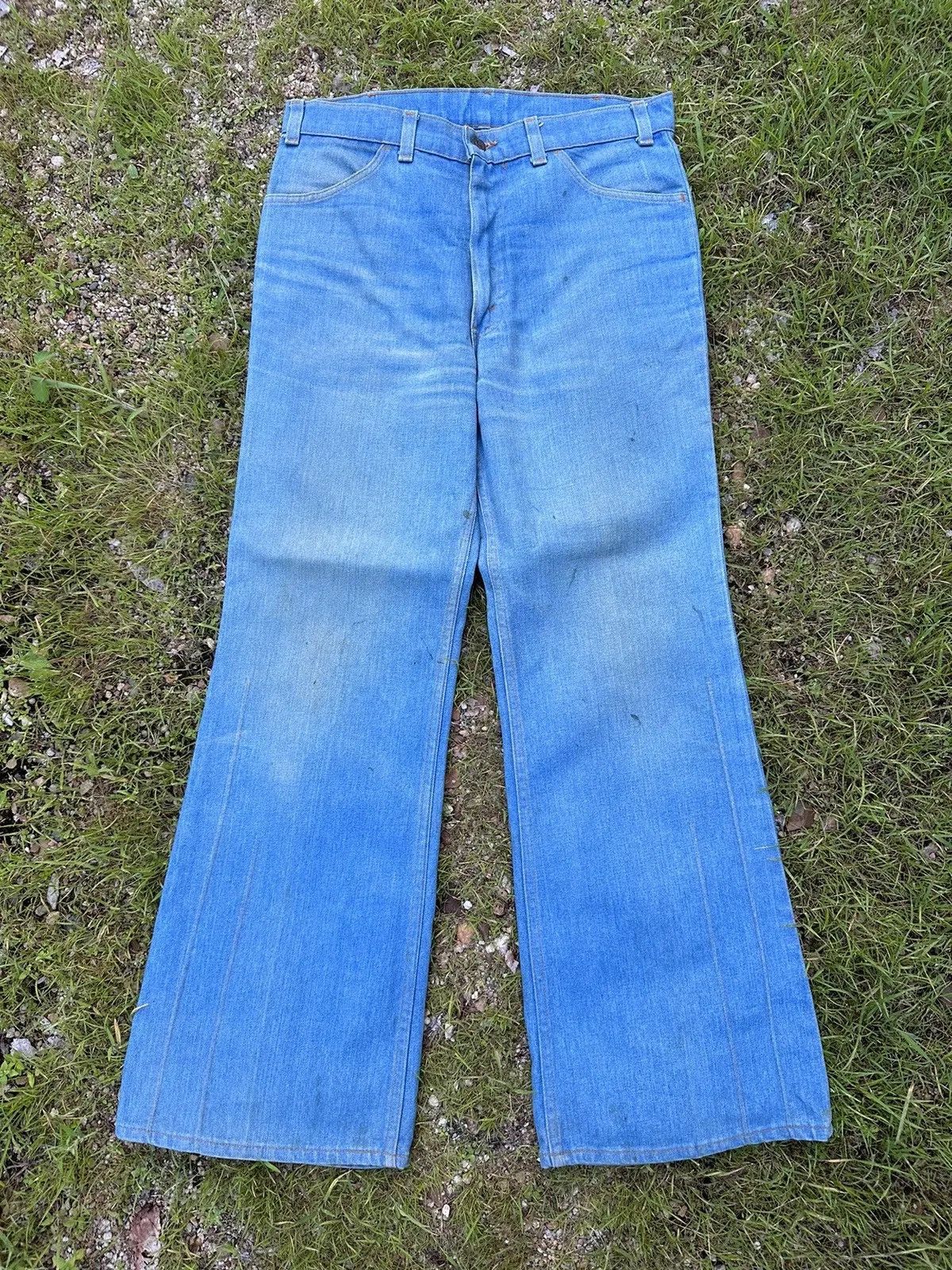 80’s VINTAGE LEVI’S JEANS WIDE LEGS ORANGE TAB DENIM TALON42