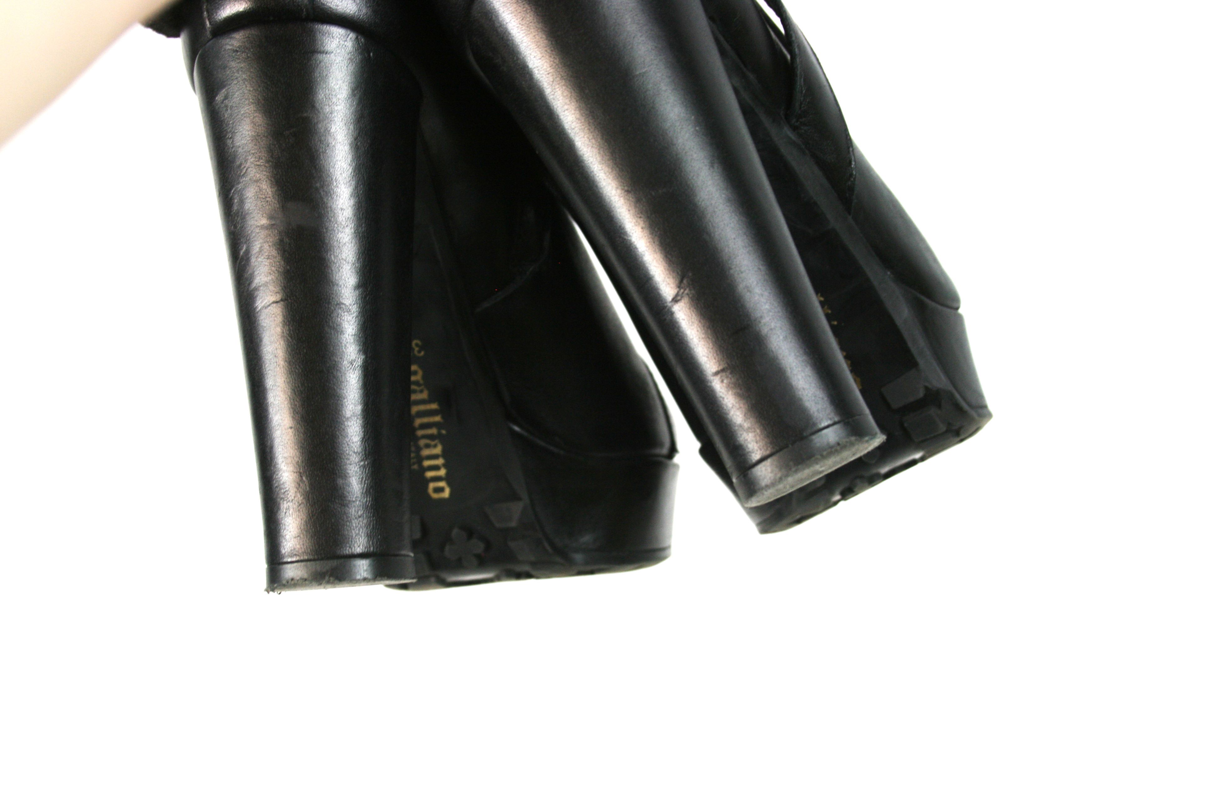 John Galliano G Logo Y2K Platform Boots Size US 8.5 / IT 38.5 - 11 Thumbnail